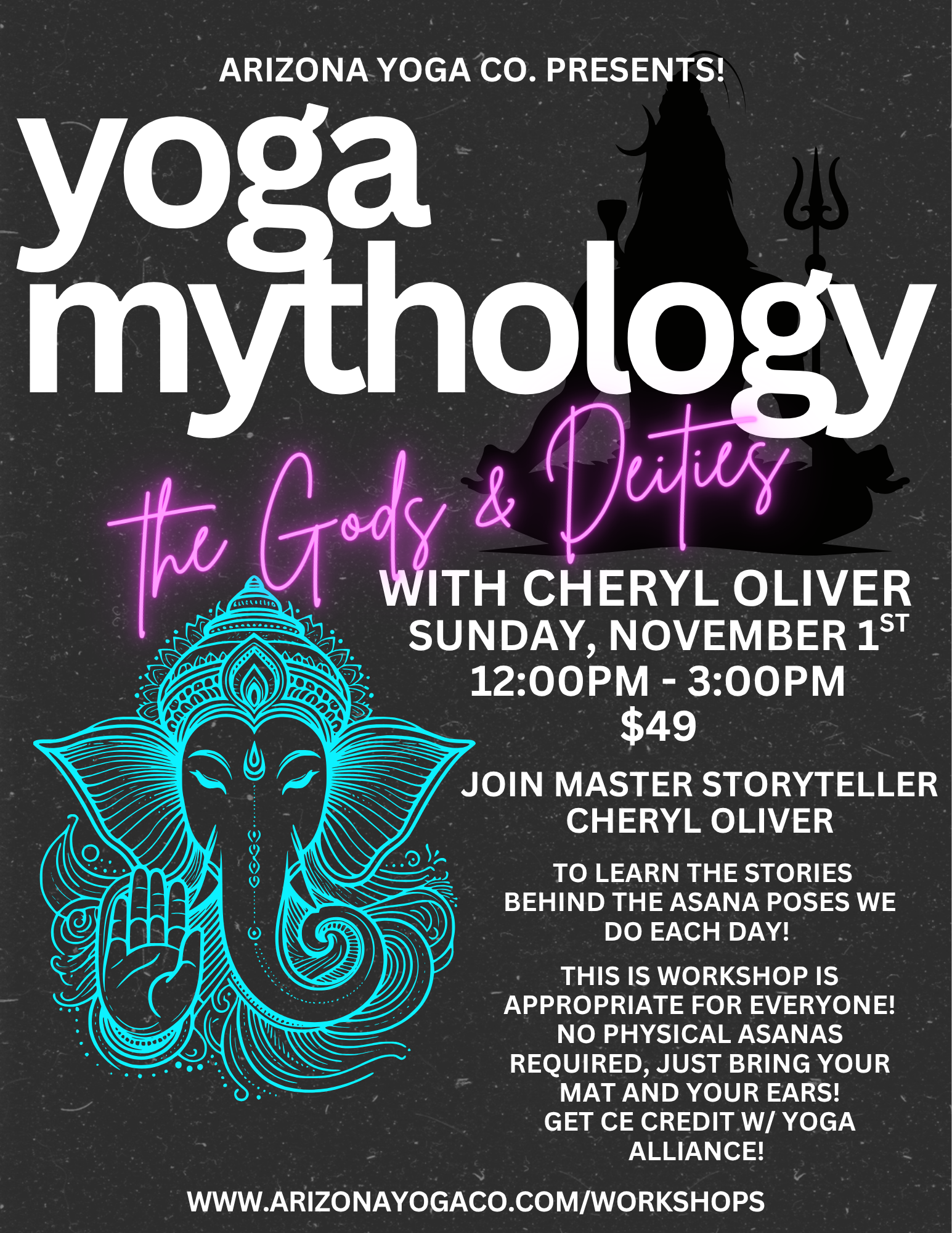 Yoga Mythology Workshop with Cheryl Oliver