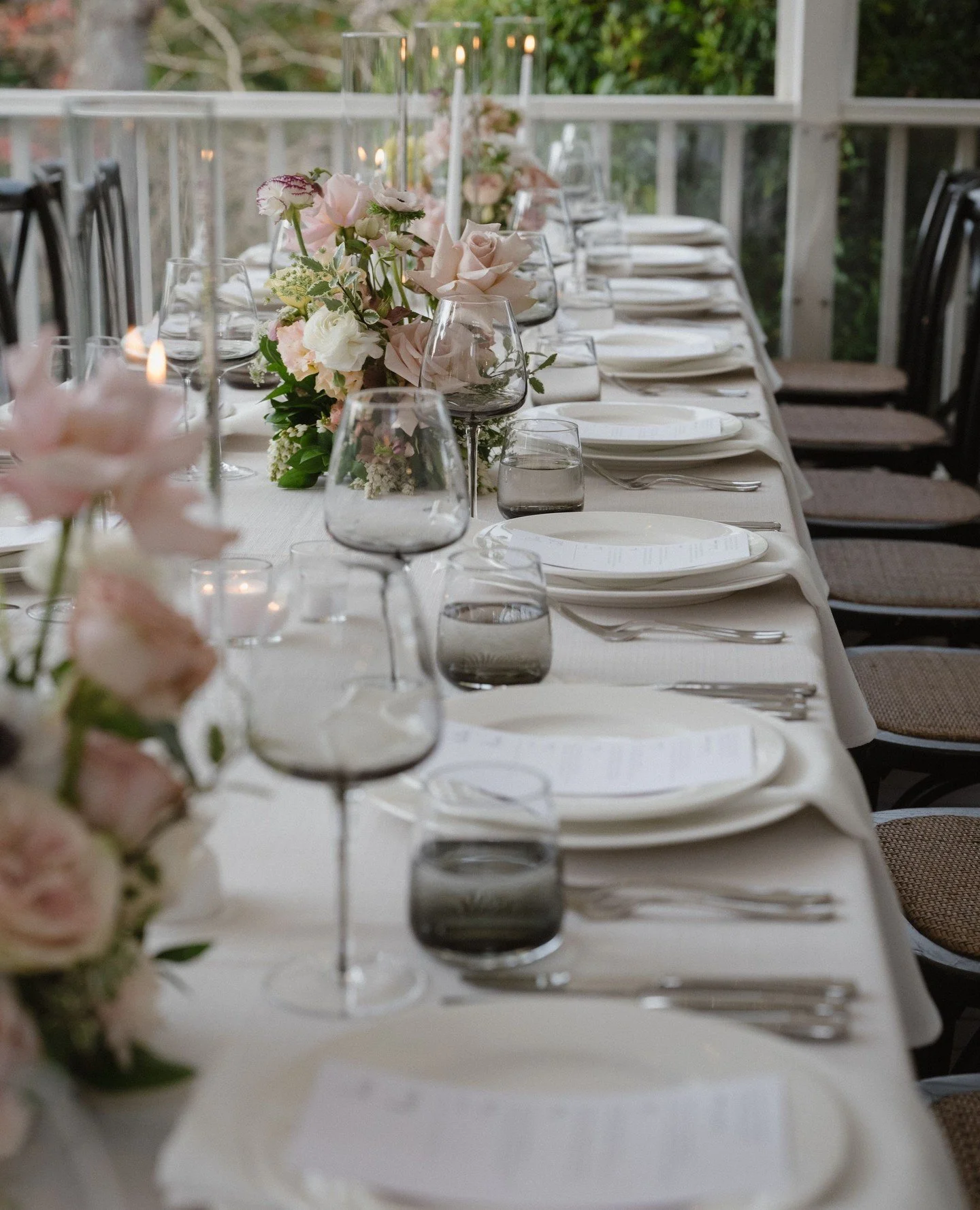 Reception details for Georgie &amp; George | 19.09.2025🖤⁠
⁠
Styling &amp; Signage: @lovebirdweddings⁠
Florals: @mondofloraldesigns⁠
Venue: @spicersclovellyestate⁠
Photography: @shaeestelle @estellaphoto⁠
Film: @james_mcqualter⁠
Hair &amp; Makeup: @s