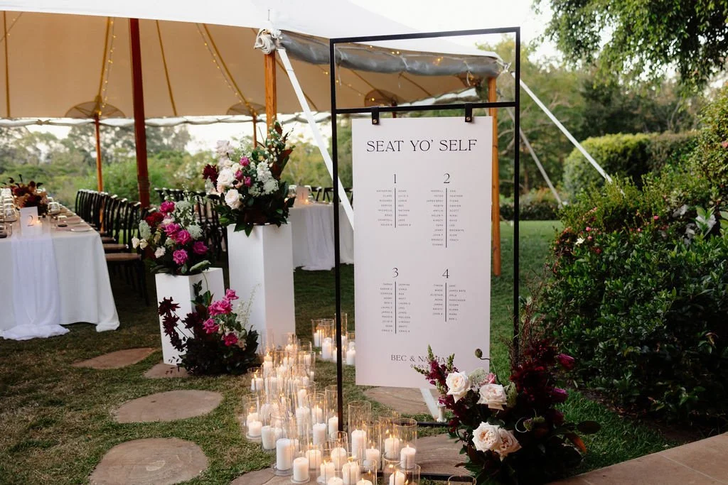 Where the colour palette was as bold as the promise | Bec &amp; Nathan⁠
⁠
Planning, Styling &amp; Stationery: @lovebirdweddings⁠
Florist: @mondofloraldesigns⁠
Photography &amp; Film: @blackpalmcollectiveco⁠
Entertainment: @joshneedhammusic⁠
Celebrant