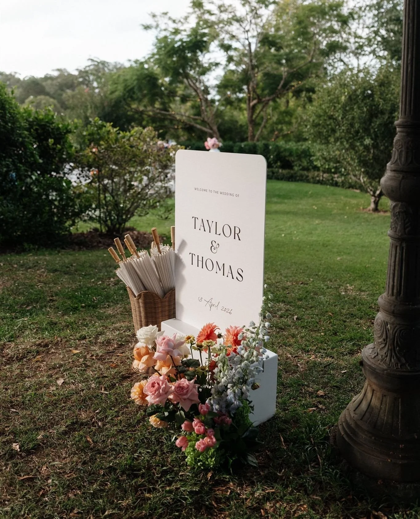 Taylor and Tom at Spicers Clovelly Estate - a gardenesque celebration made even more personal with their fur babies by their side, weaving warmth, joy, and a touch of playful charm through every moment🤍⁠
⁠
Planning, Styling &amp; Stationery: @lovebi