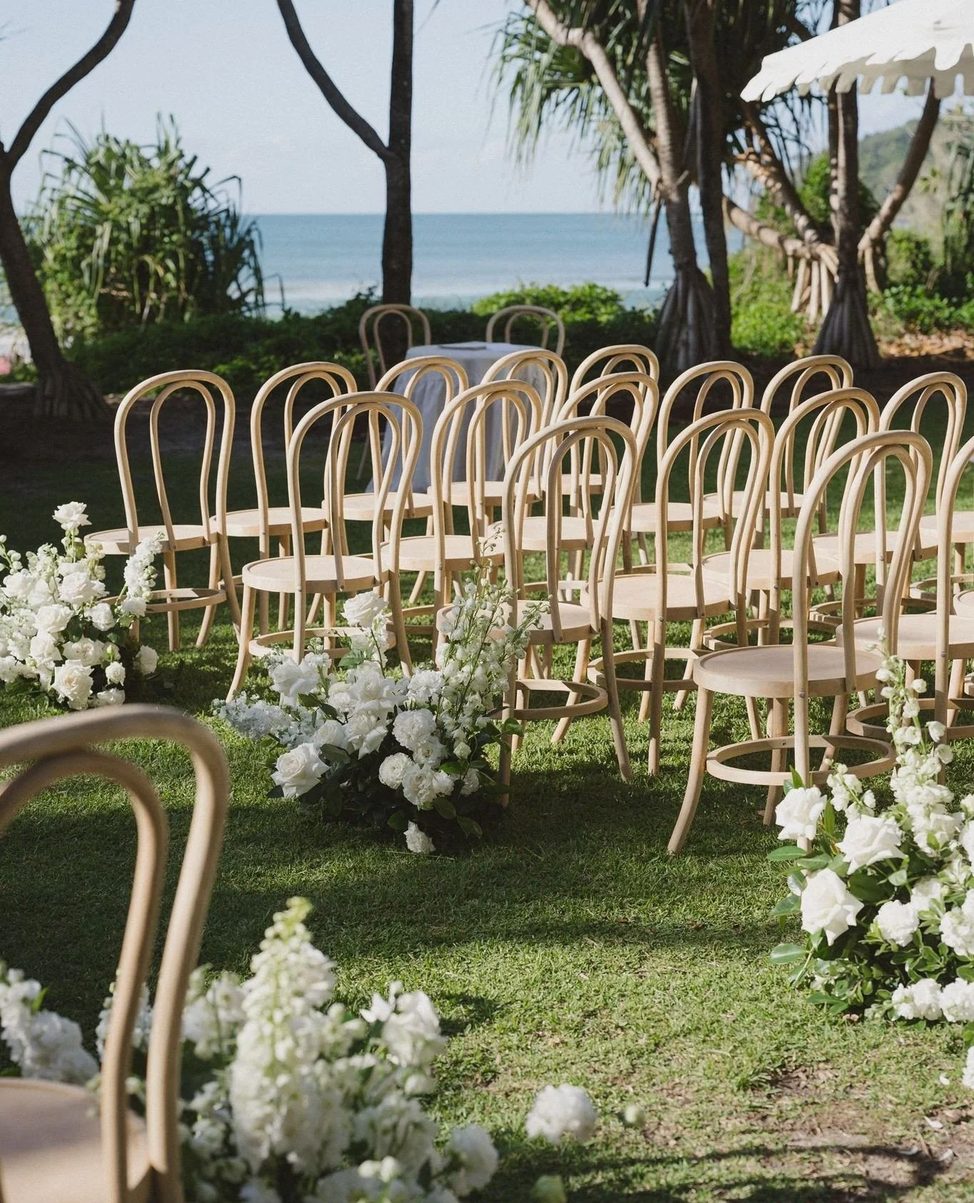 Introducing our NEW pale timber bentwood chairs featured throughout Kelly &amp; Joshua's design last weekend - we are so in love🤍⁠
⁠
Planning, Styling, Signage &amp; Stationery: @lovebirdweddings⁠
Florals: @mondofloraldesigns⁠
Photography: @estellap