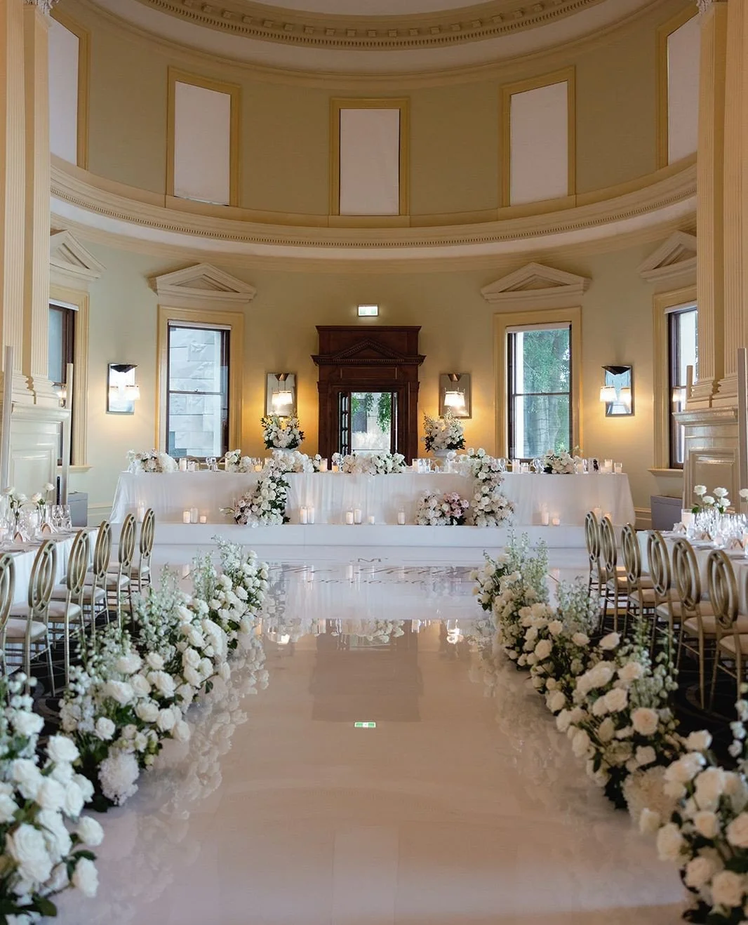 An ode to timeless romance for Sarah &amp; Michael - soft textures, classic silhouettes, and a palette of understated luxury designed at Customs House over the weekend🥂⁠
⁠
Planning, Styling, Signage &amp; Stationery: @lovebirdweddings⁠
Florals: @mon