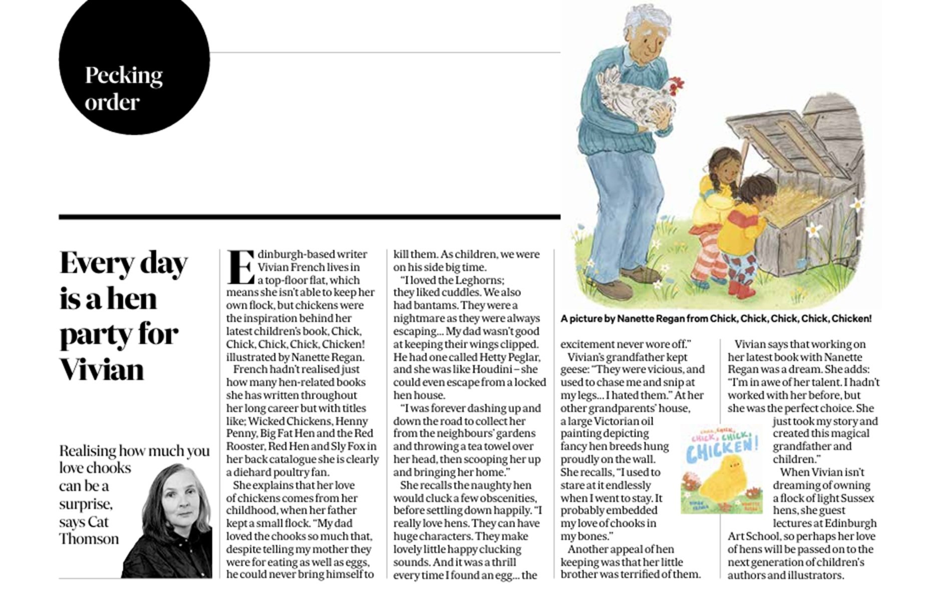 Scotsman Magazine Peking order hen column May 2025