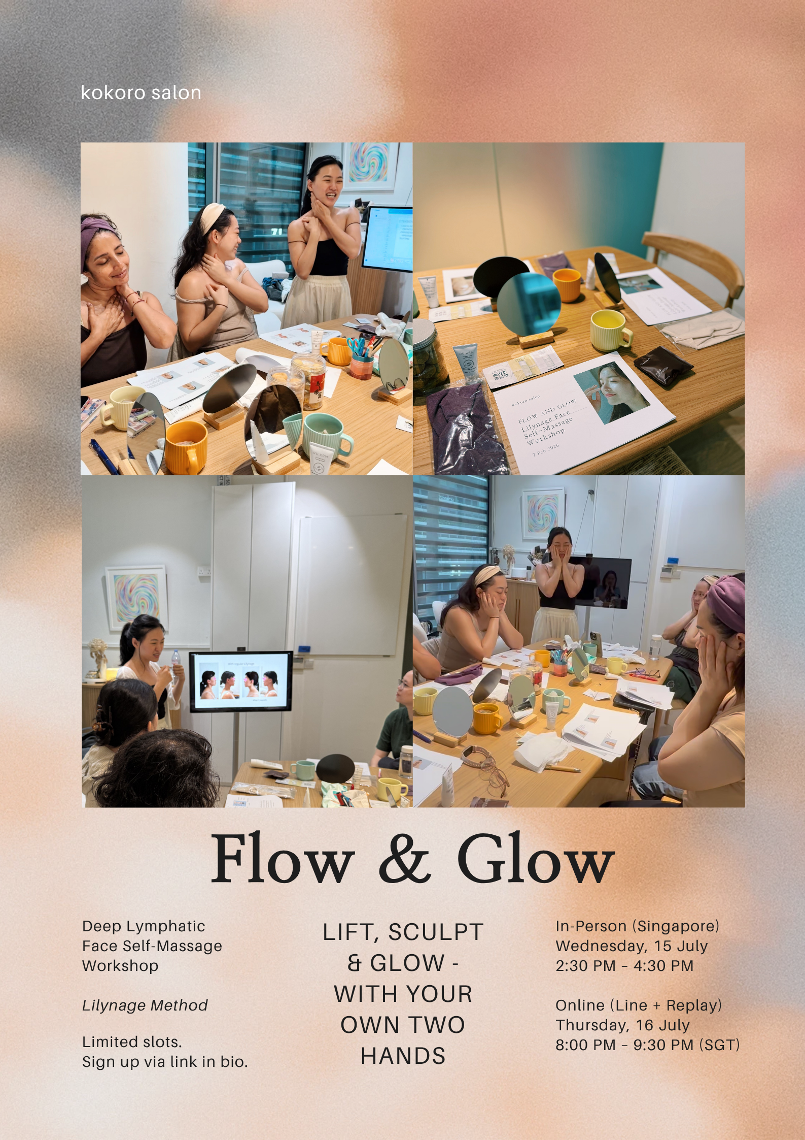 ONLINE 16 JULY — Flow & Glow: Lilynage® Face Self-Massage Workshop