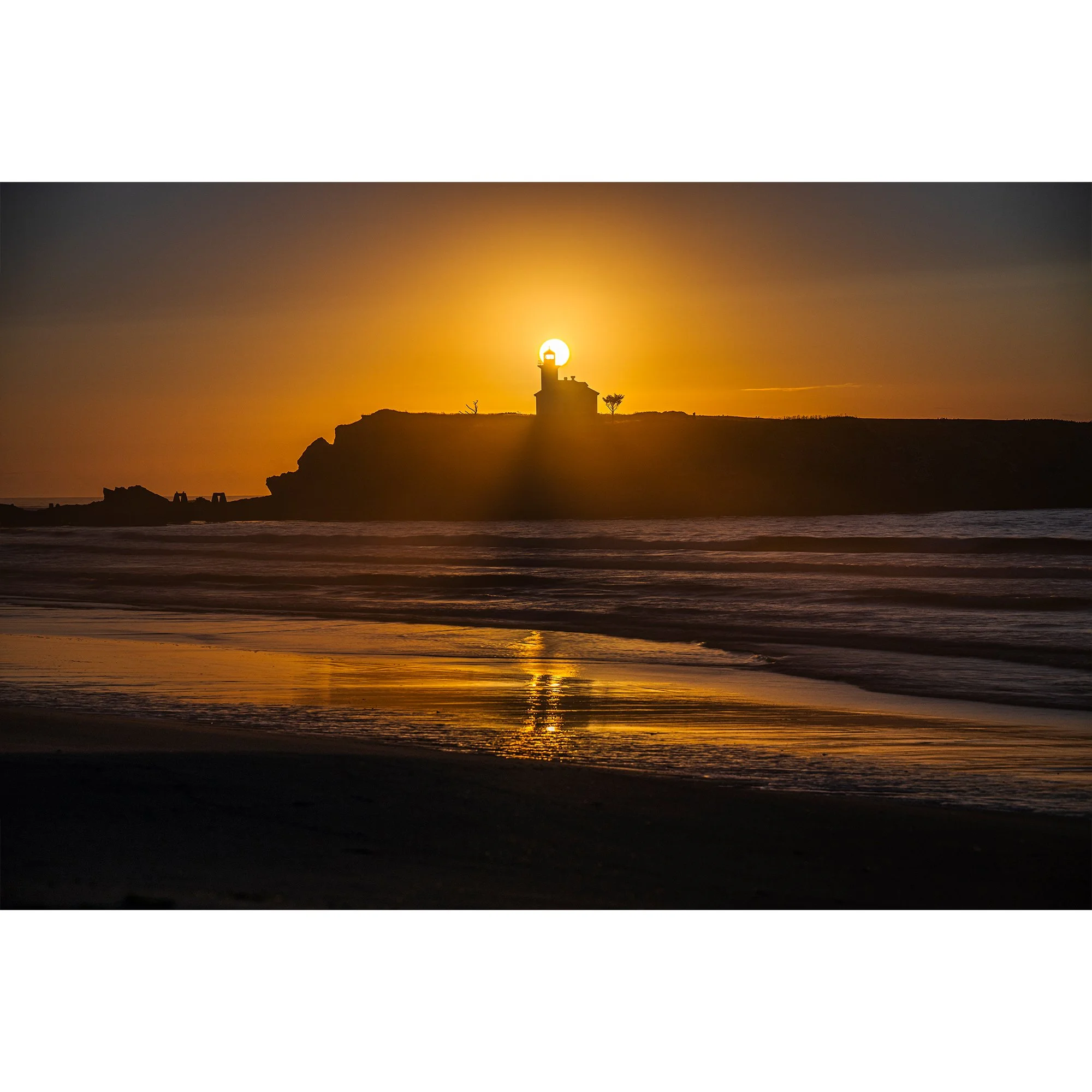 Cape Arago Lighthouse at Sunset 1