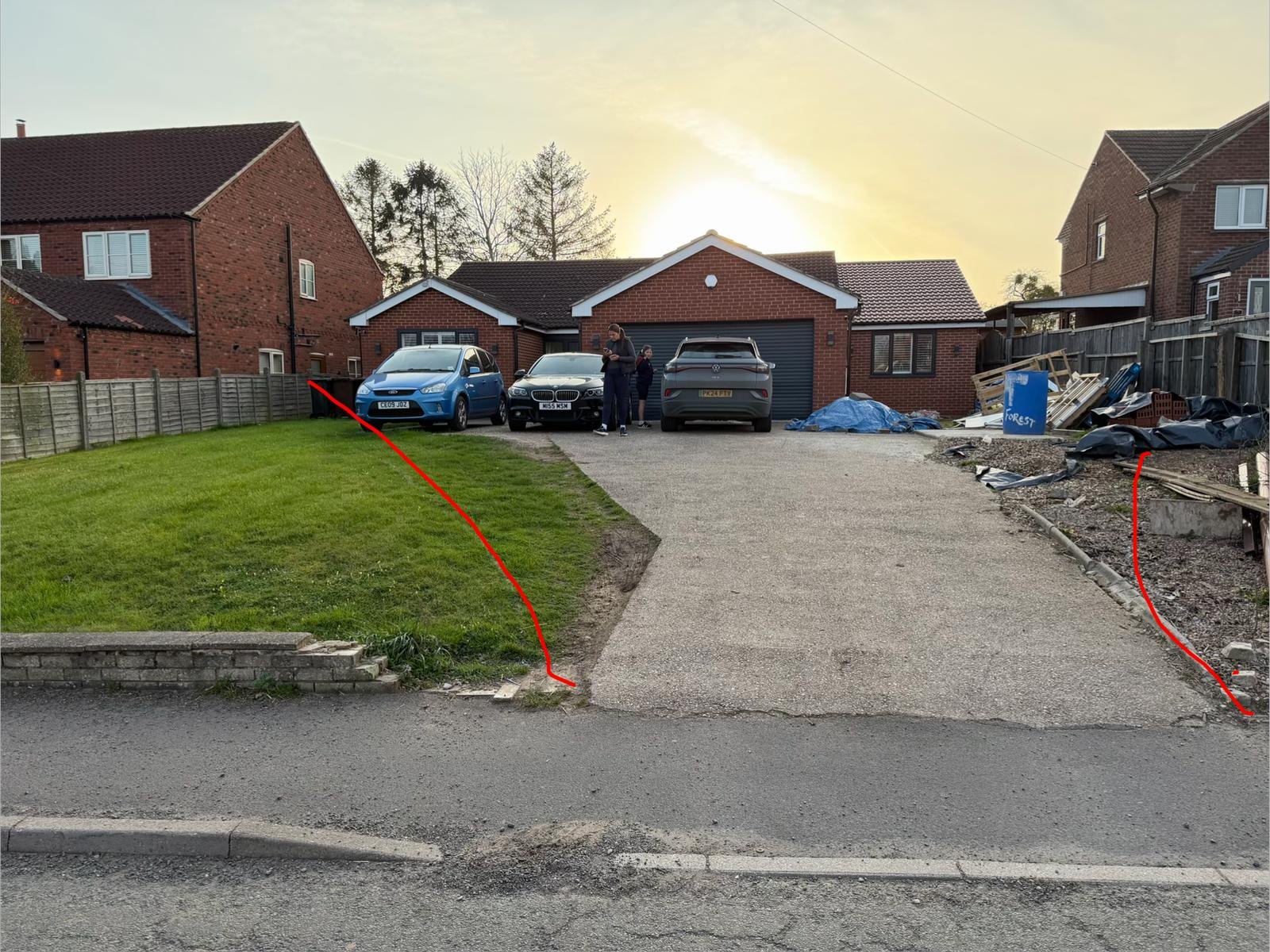 BEFORE - cracked driveway needing replacement in Yorkshire - Perfecta Connect