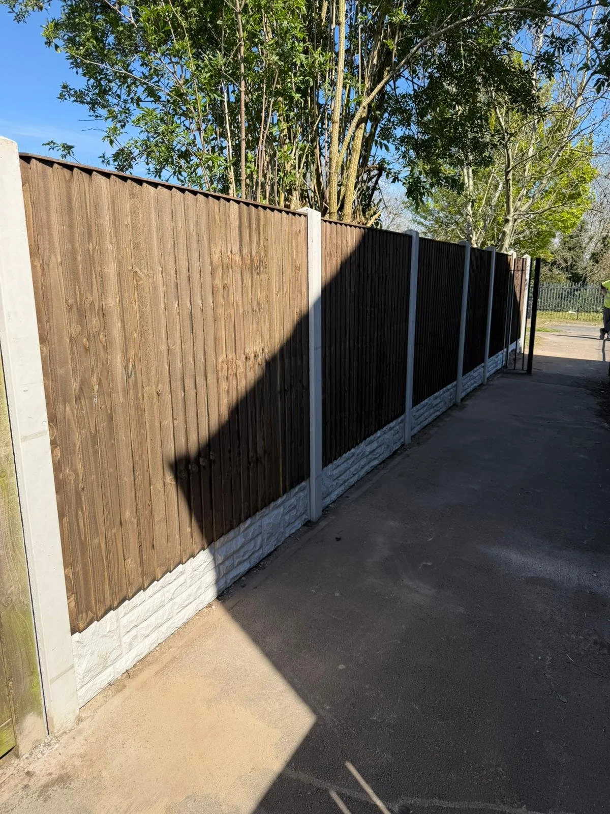newly erected concrete panel fencing for gardens  by Perfecta Connect in South Yorkshire