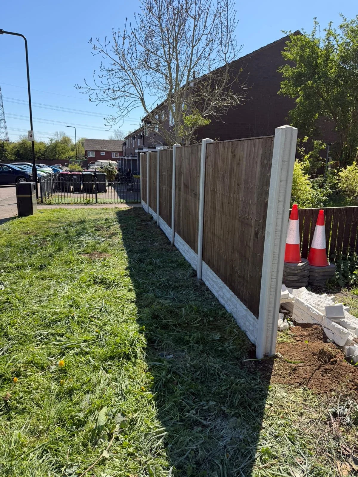 Concrete panel fencing installed in domestic and residential housing by Perfecta Connect in South Yorkshire