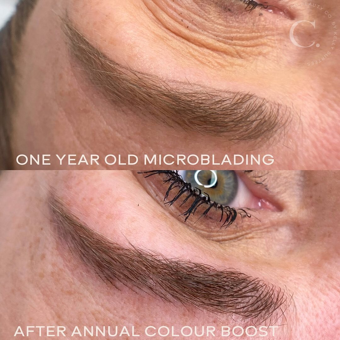 Sometimes it&rsquo;s hard to know when to book your annual colour boost touch up! For this client it was bang on a year! However, everyone is different, some things to look out for&hellip;.

Brows looking lighter or ashier in tone.
Having to fill the