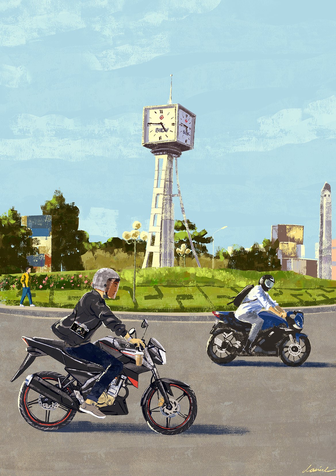 SGN082 Driving by the Điện Biên Phủ Roundabout