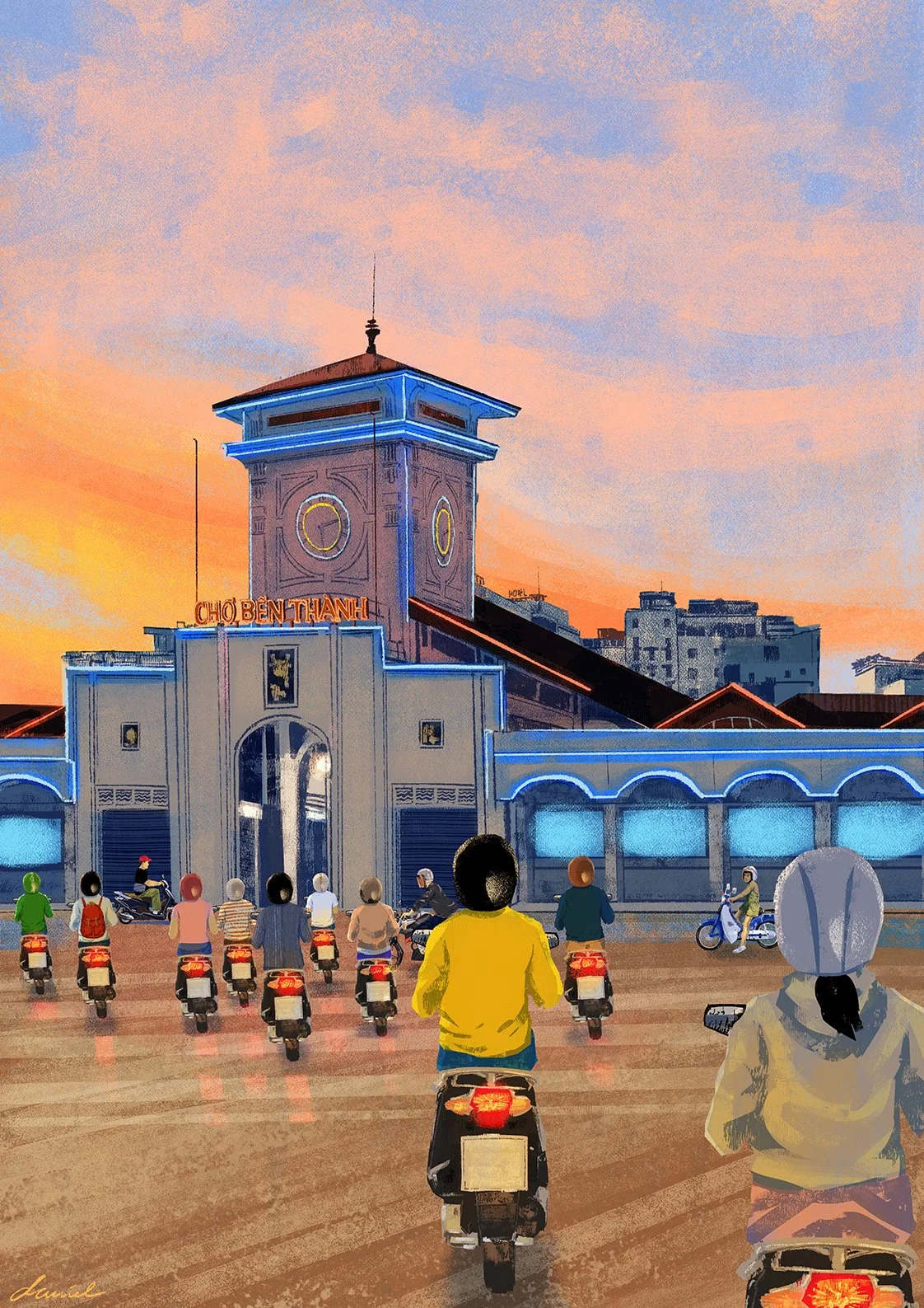 SGN105 Bến Thành Market at Dusk