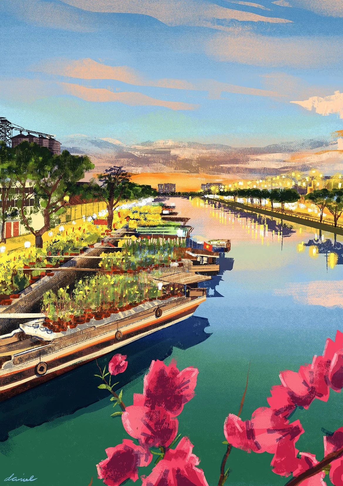 SGN039 The Tet Flower Market by the Binh Dong Canal Chợ Hoa Tết - Bến Bình Đông, District 8