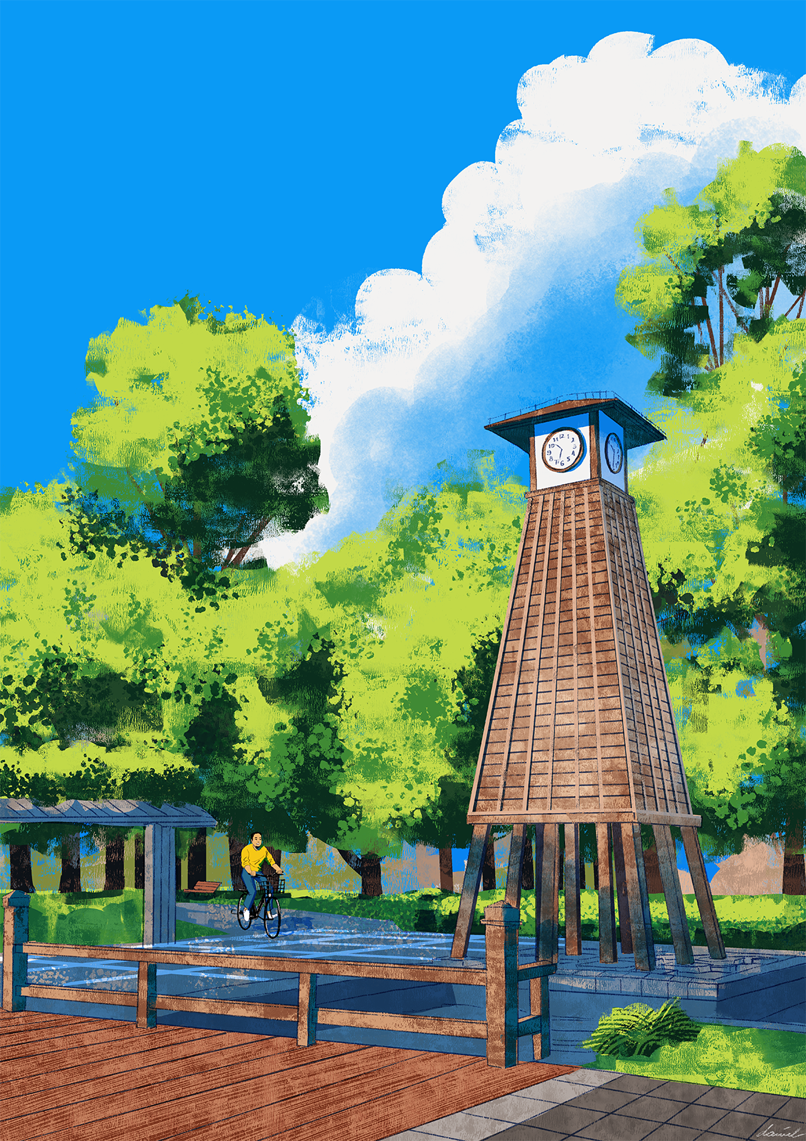 TYO095 Riding through time in Kiyosumi Garden | 清澄庭園、時の中を走り抜けて
