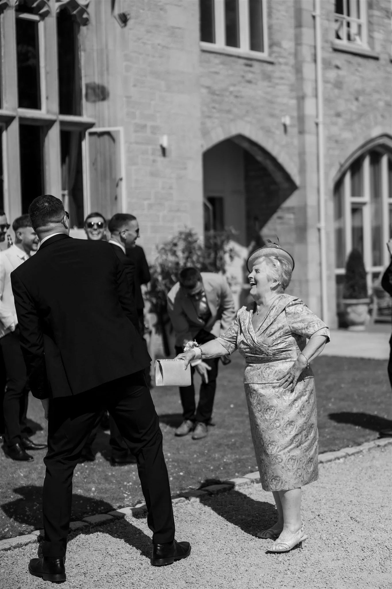 Joyful candid moment of family at Wennington hall 