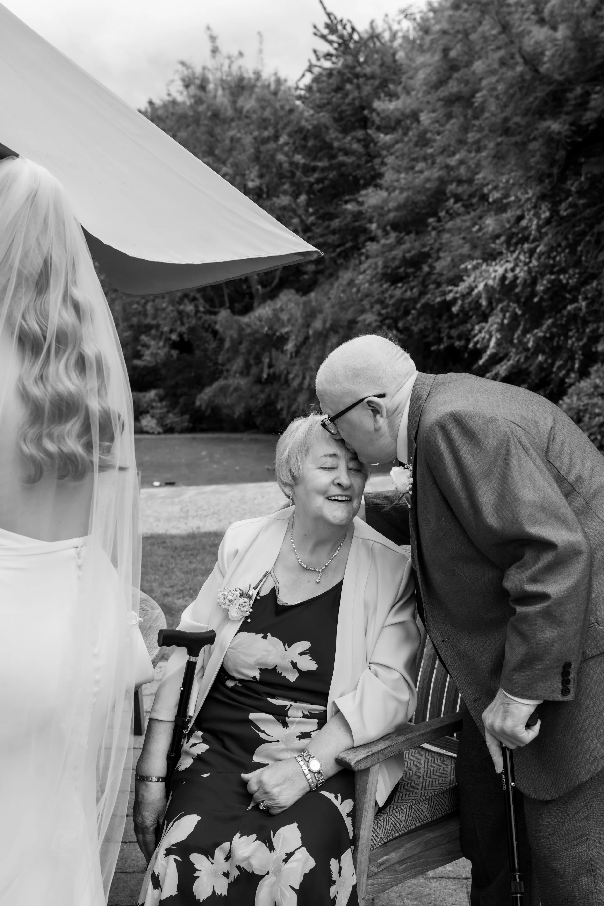 Emotional wedding moment at Woodlands venue in York