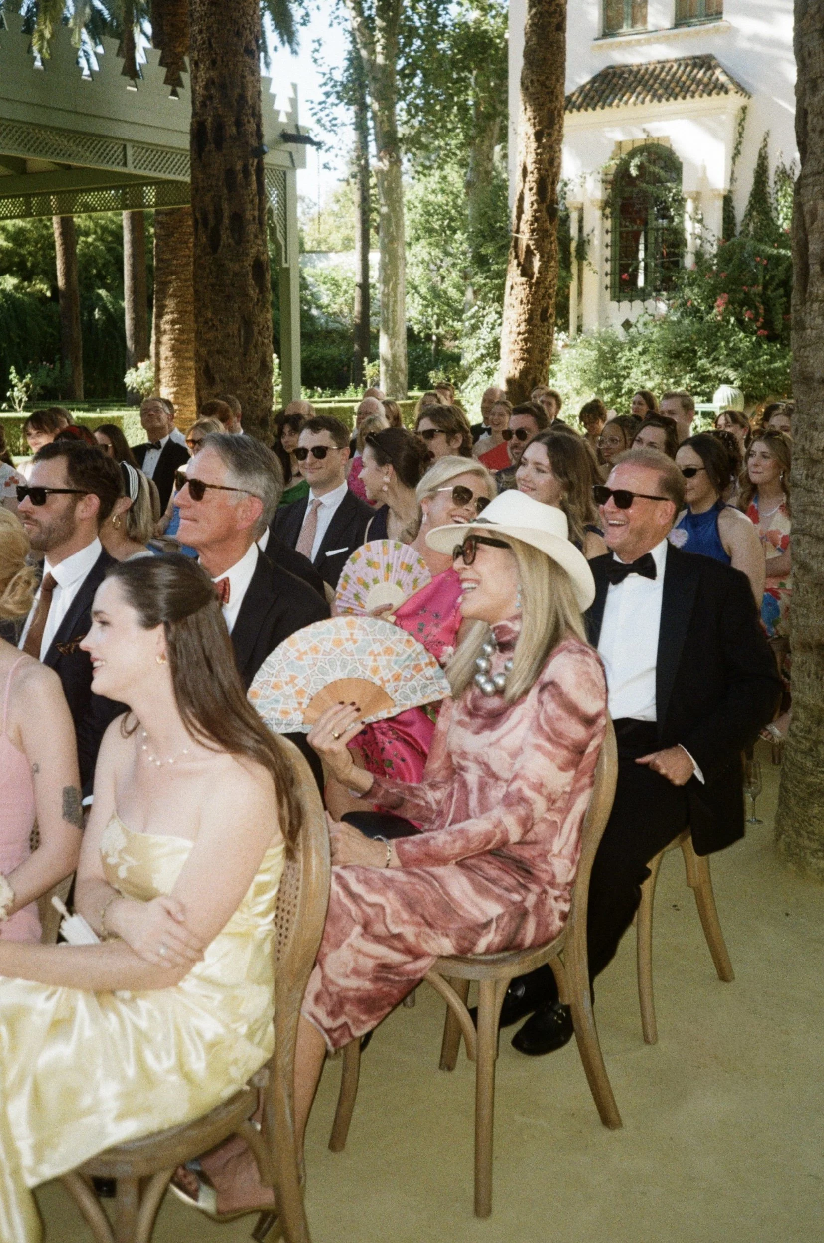 Outdoor ceremony at Villa Luisa taken on 35mm film