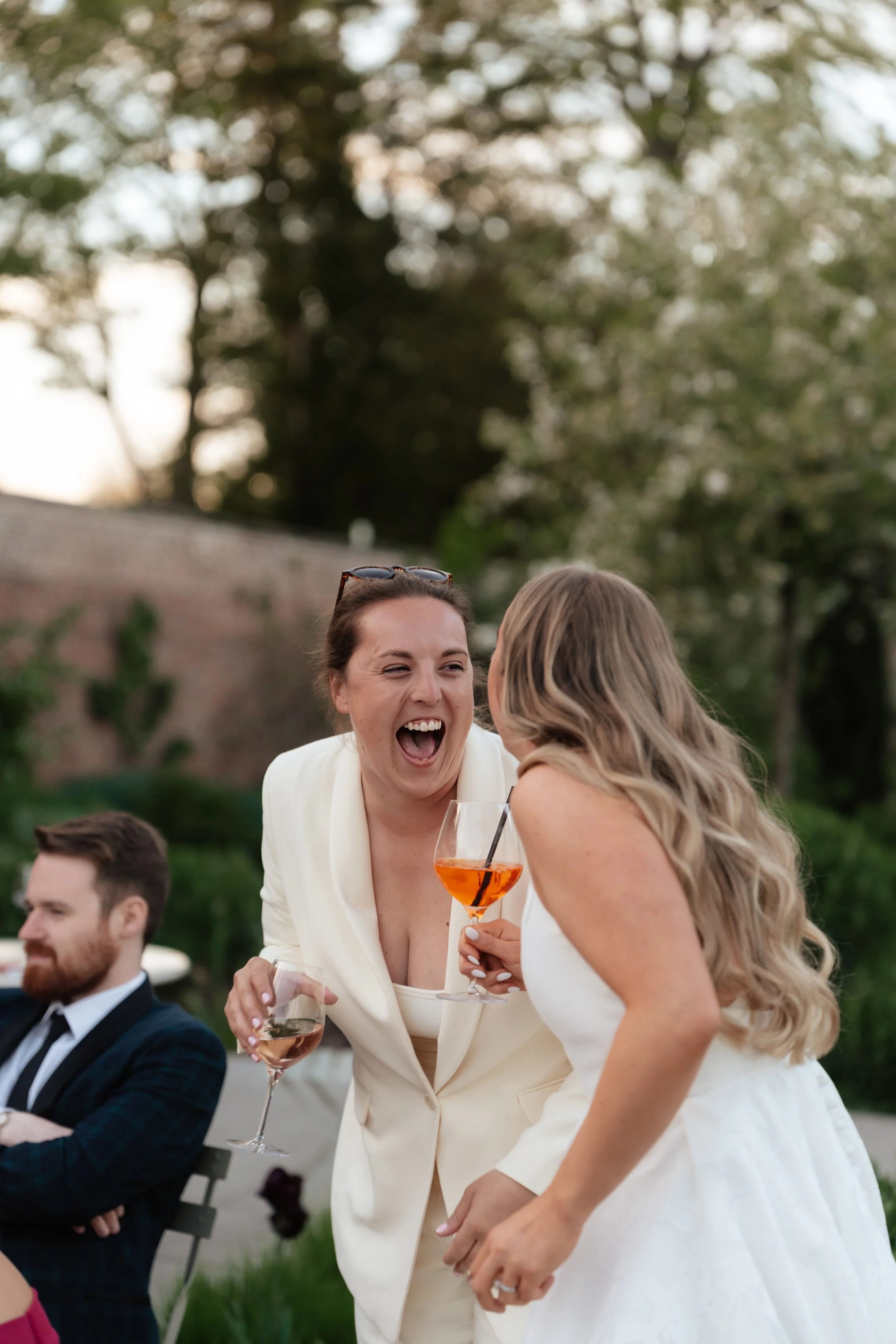Joyful moment during wedding at Middleton lodge 