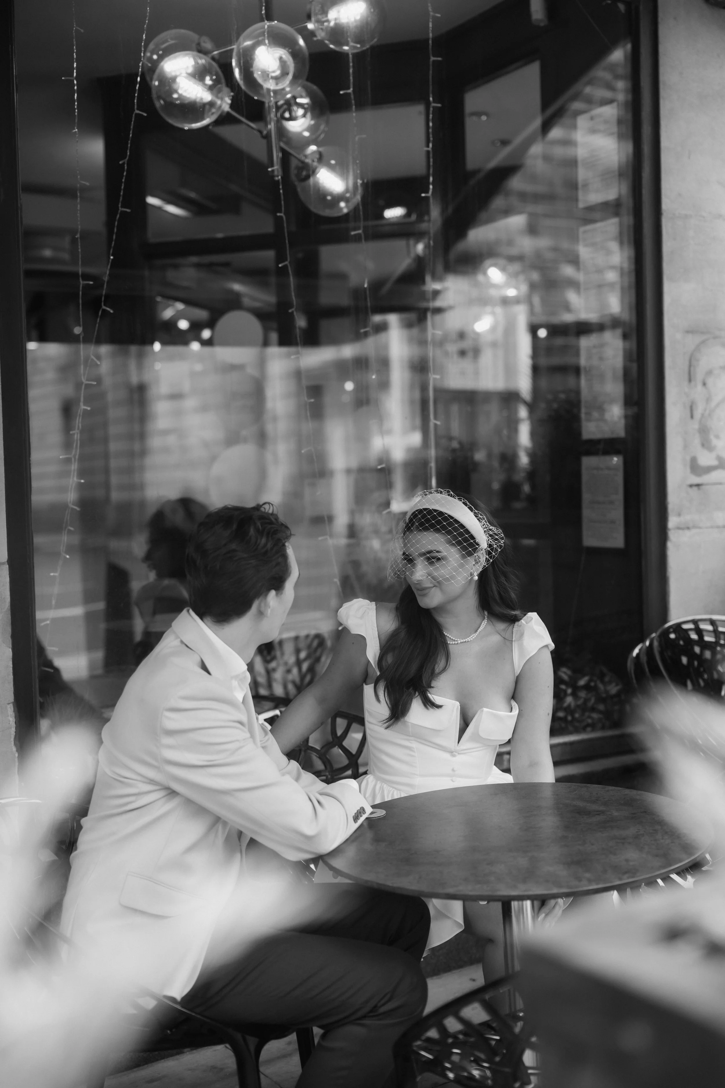 Manchester city elopement, romantic moment between bride and Groom 