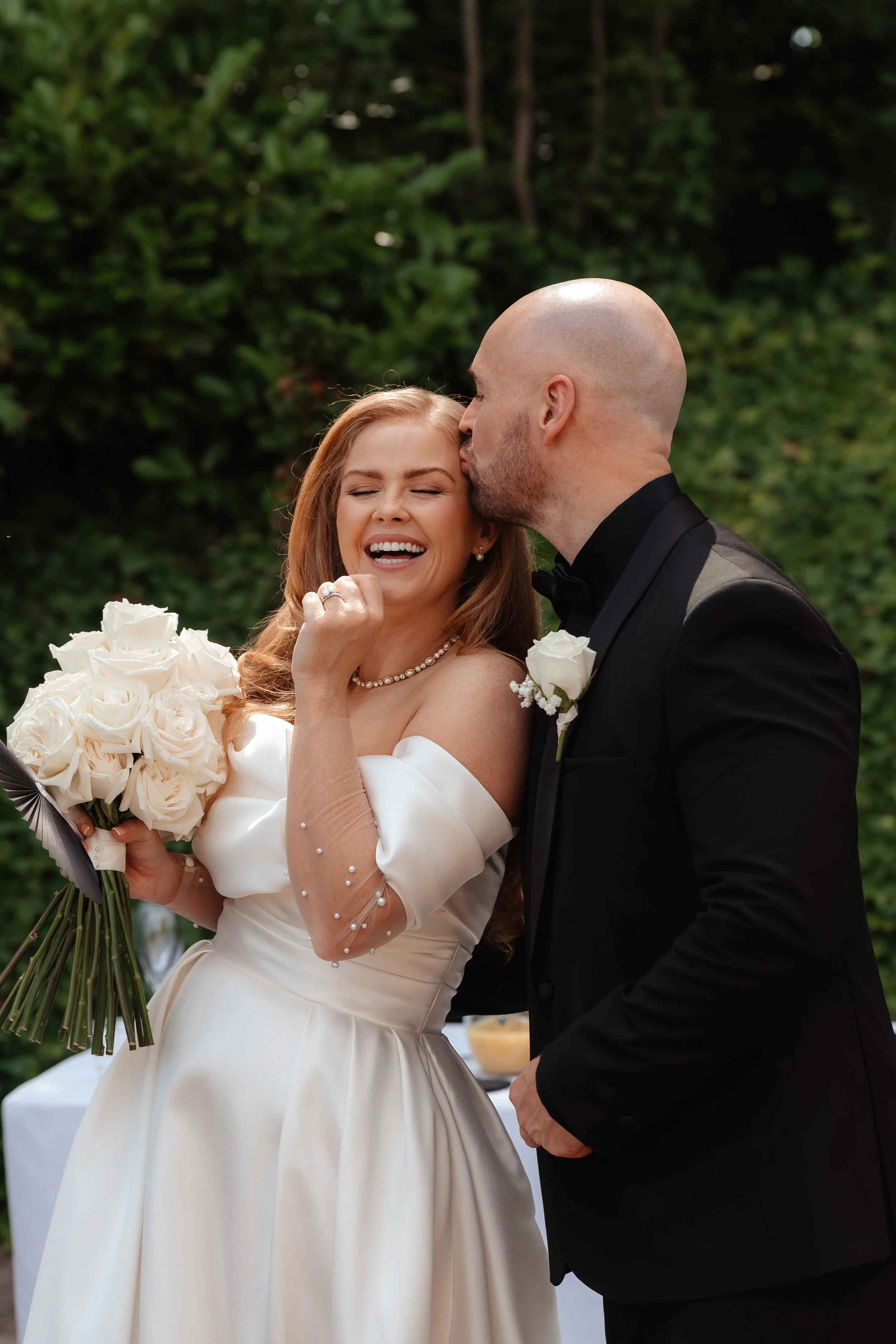 Romantic candid moment at Woodlands hotel leeds 