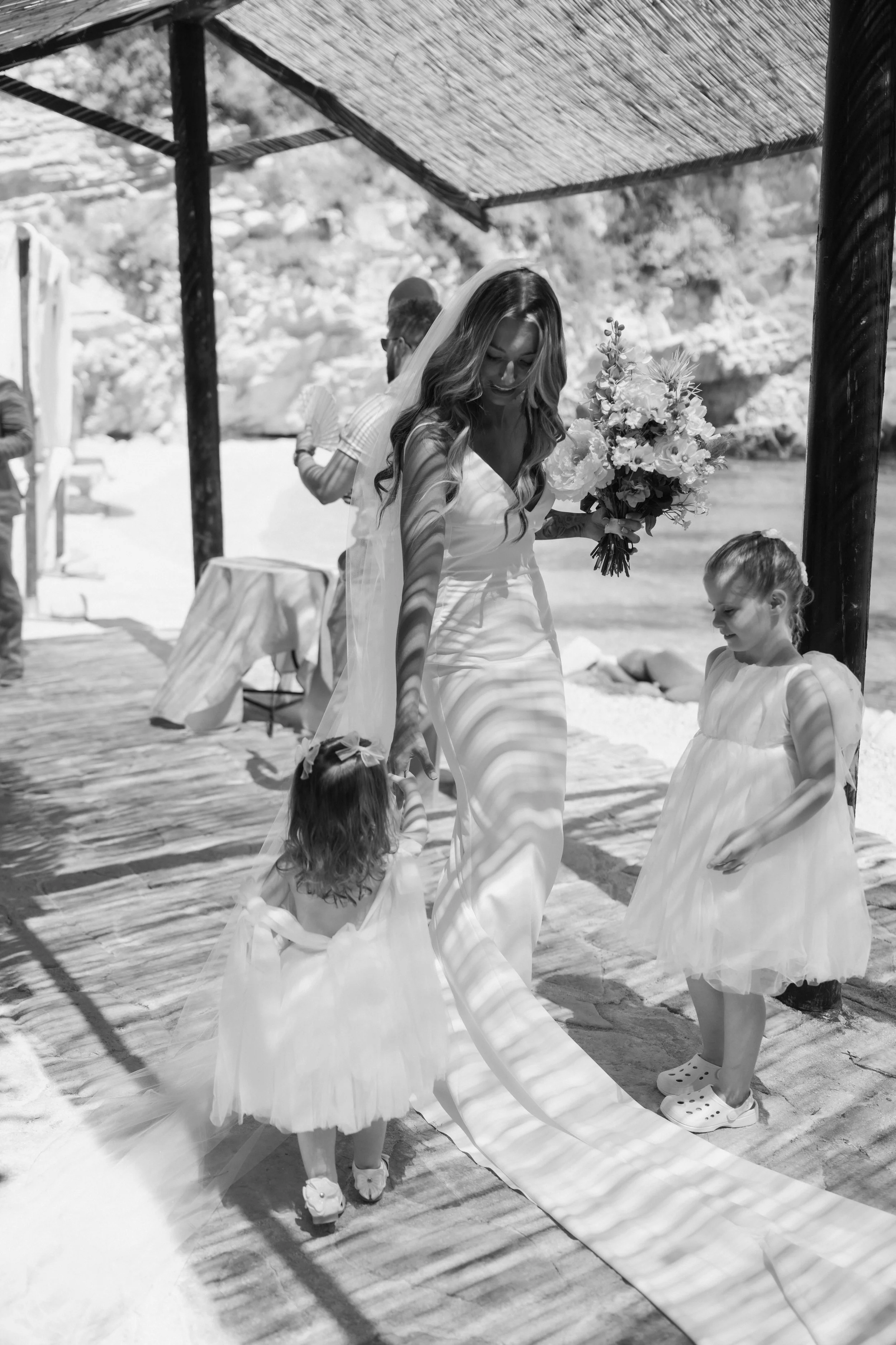 Wedding ceremony on Cameo Island in Greece