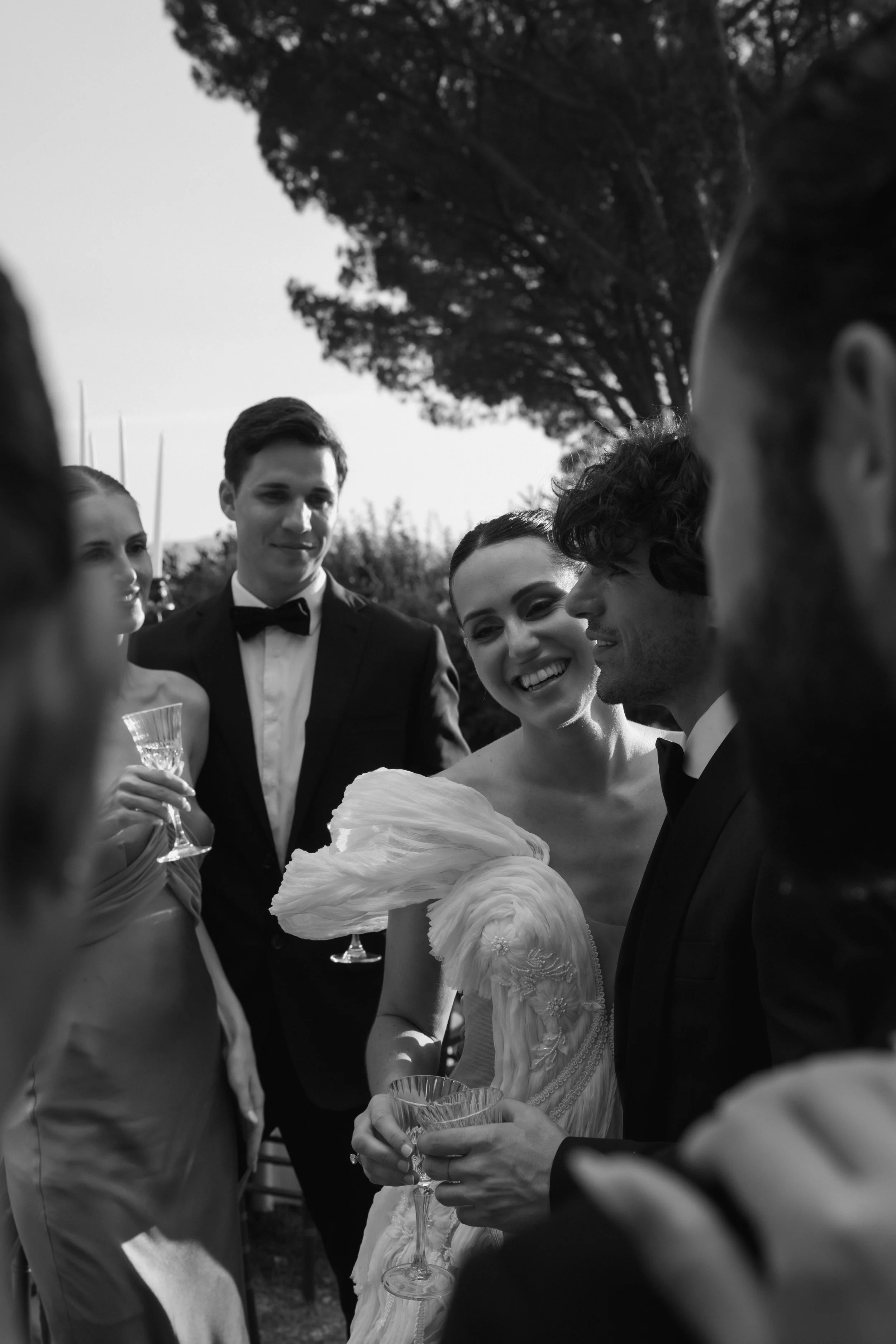 Candid wedding moment at Villa Cozzano in Tuscany