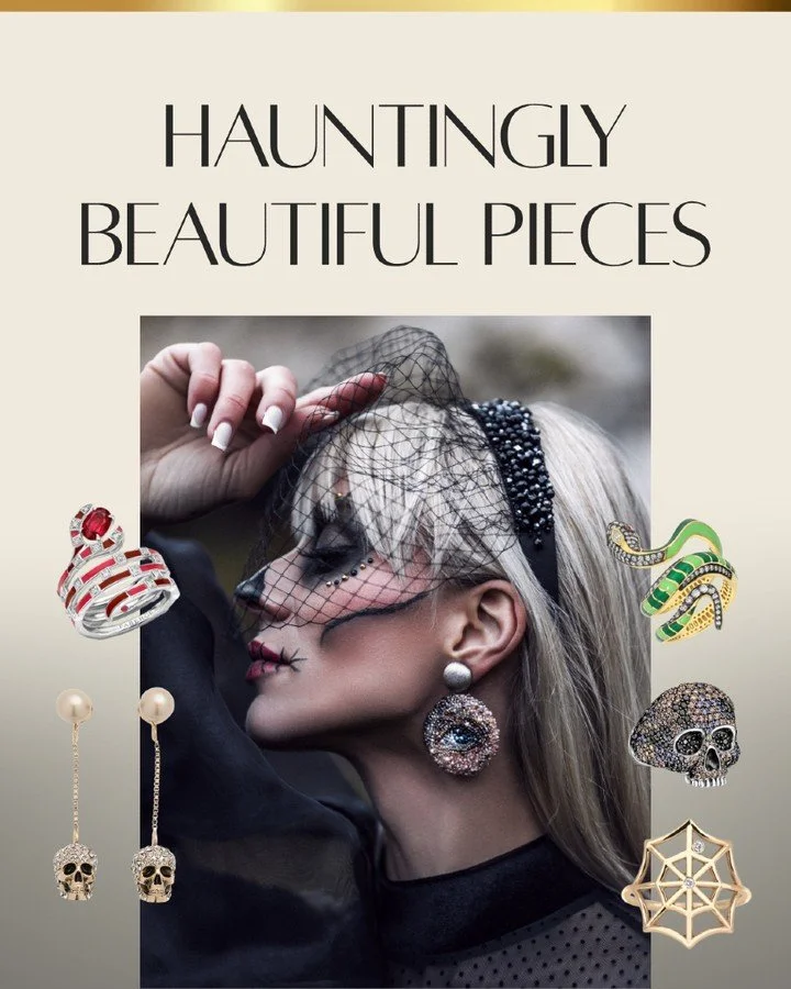 Who says Halloween can’t be luxurious? 🕸
These are some of our favorite fine jewelry pieces that capture the spirit of spooky season.
Add a touch of eerie elegance to your look, perfect for those who live for the season, or love a little spo
