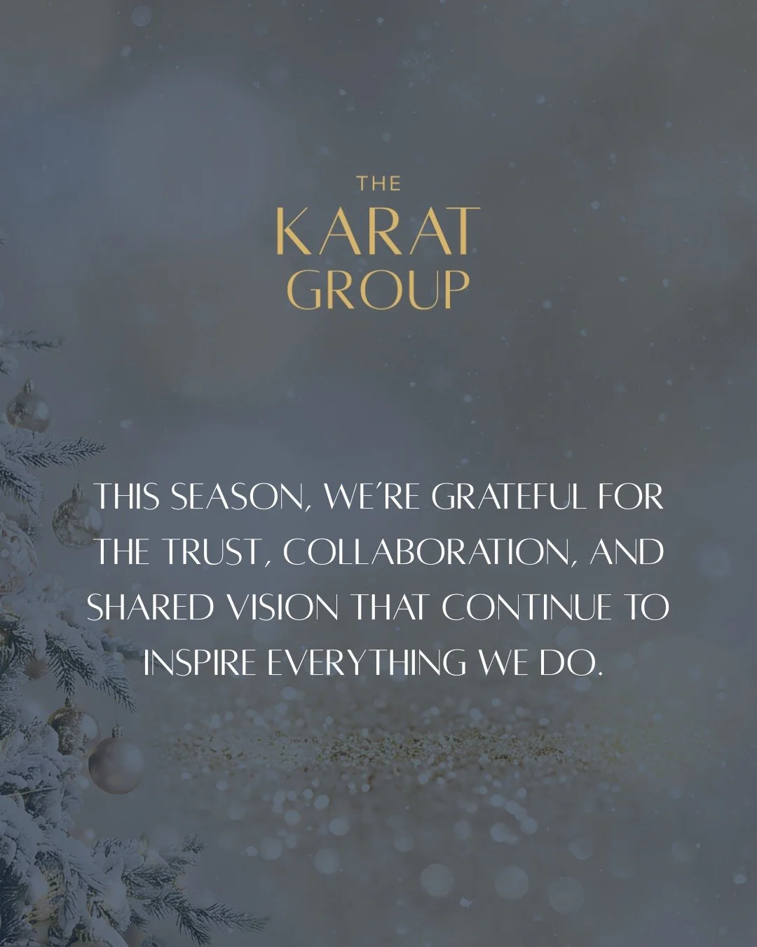 Wishing you a holiday filled with warmth, joy, and beautiful moments to carry into the New Year.