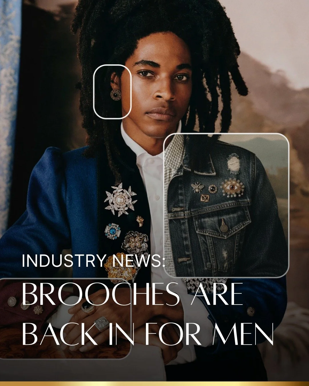 Brooch culture is having a renaissance ✨

Pinterest Predicts is calling it early.

With an 88% accuracy rate over the last six years, Pinterest's 2026 forecast shows Boomer and Millennial men embracing vintage pins, crystal clip-ons, and heirloom bro