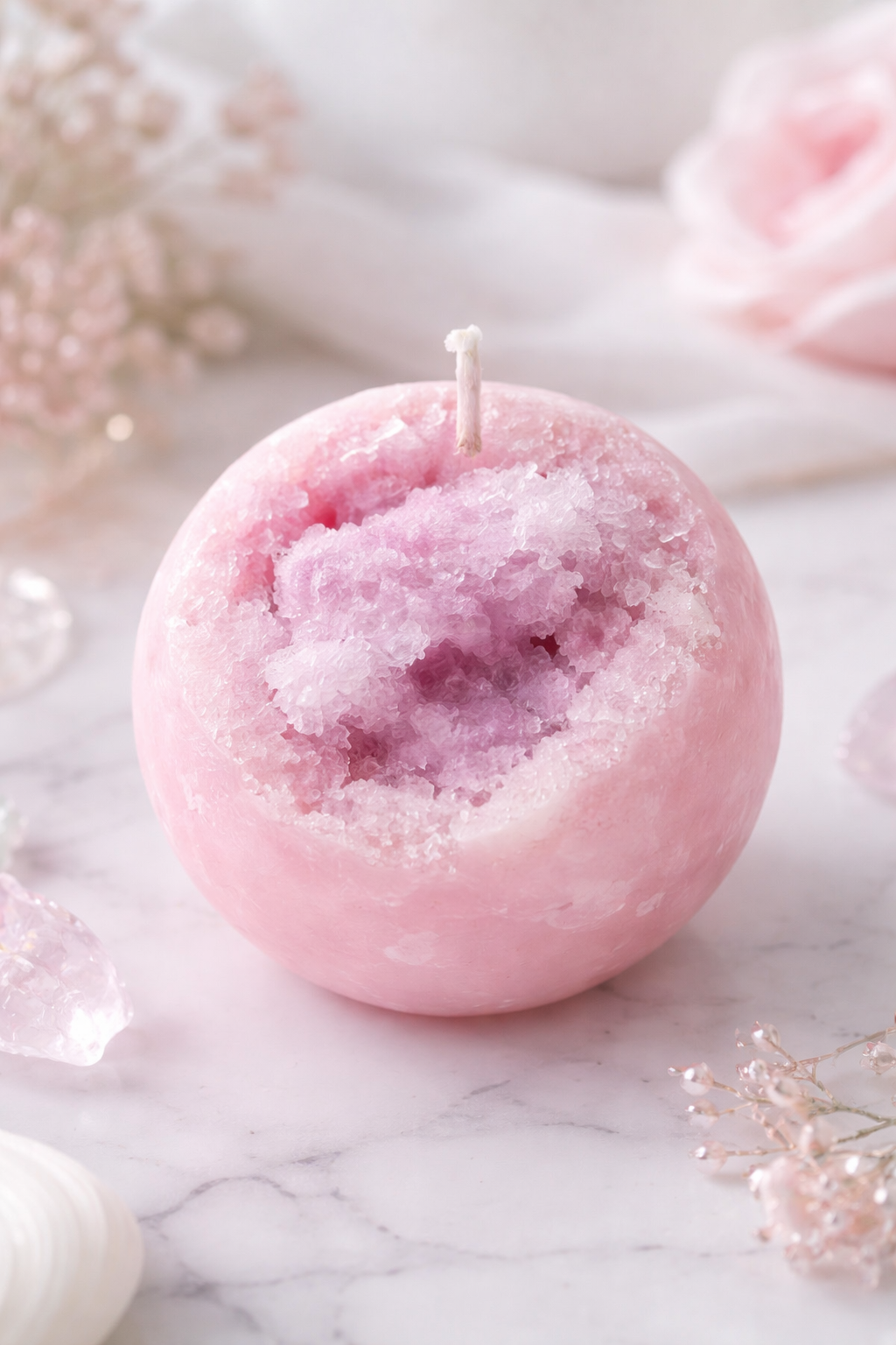 Velas geodas o piedras preciosas