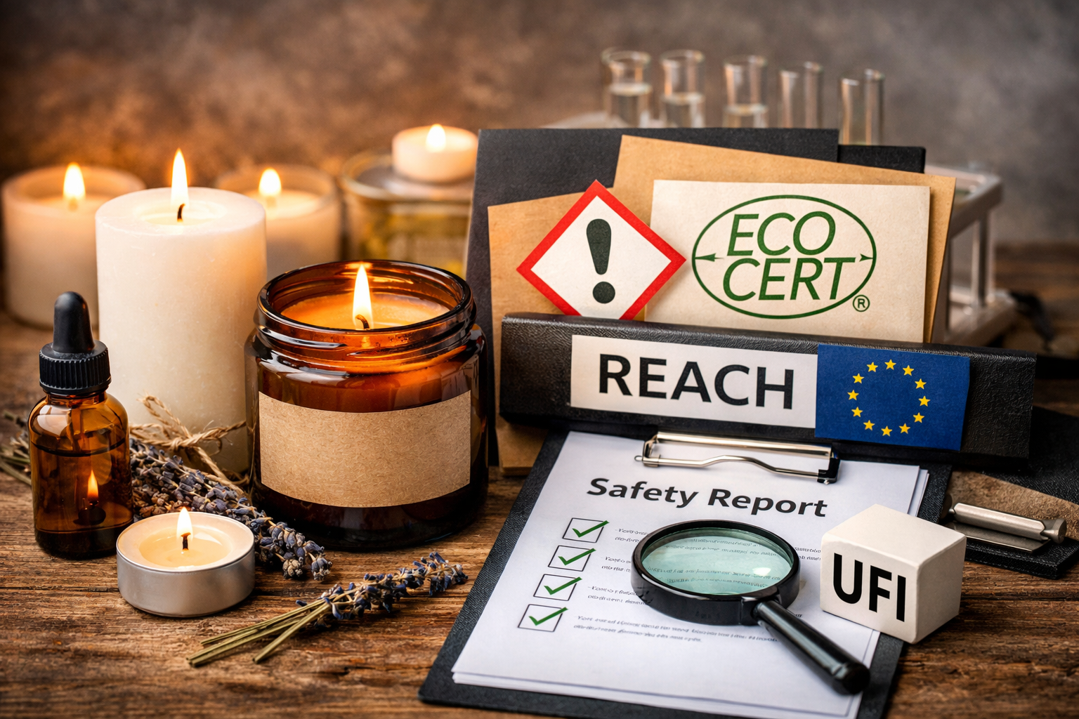 Normativa y Certificación para Velas en la Unión Europea: Guía Completa sobre REACH, CLP, UFI, IFRA y Ecocert