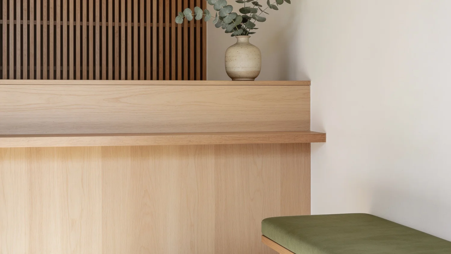 The reception area of a calm dental office in Temescal, Oakland