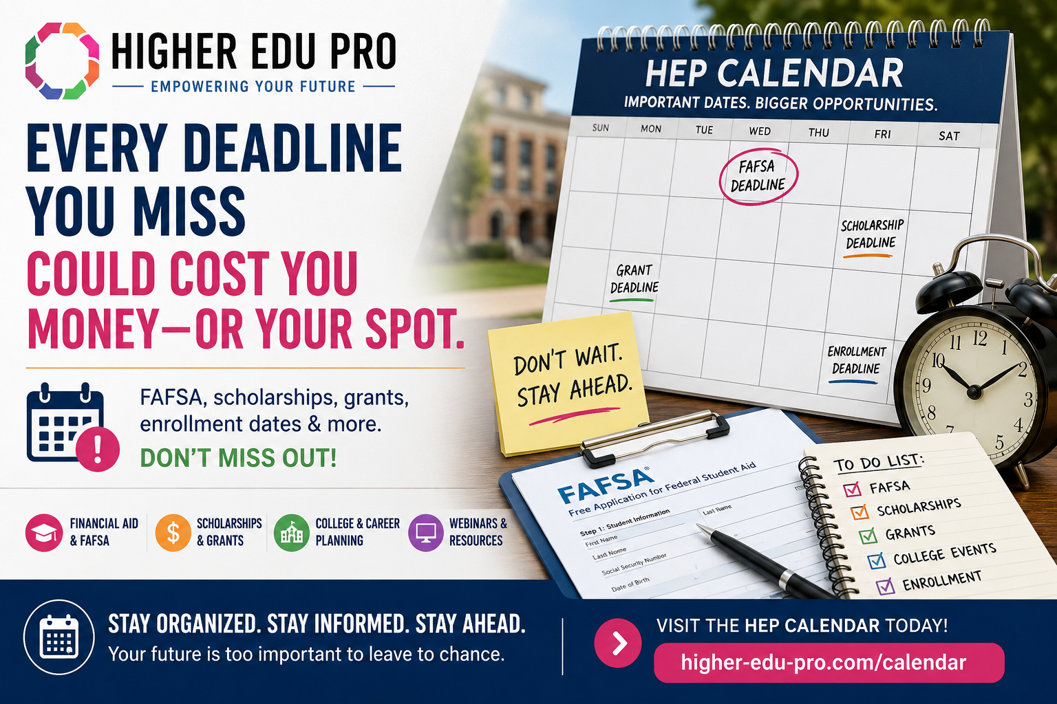 Every Deadline You Miss Could Cost You Money—or Your Spot