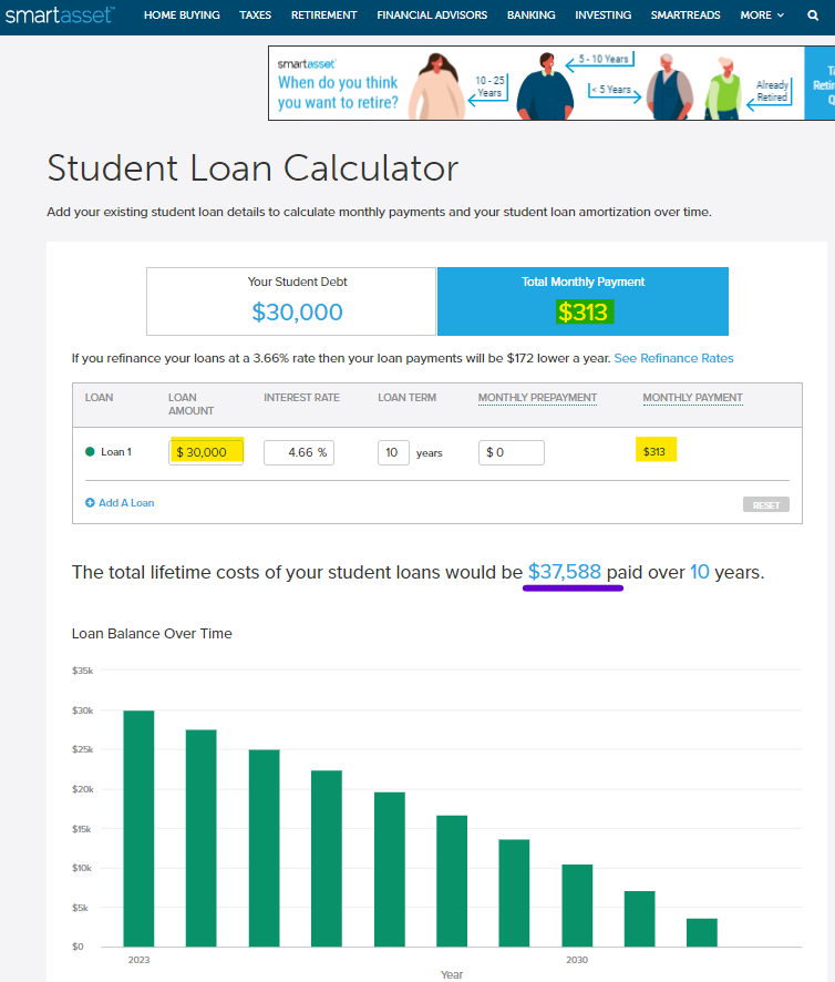Student Loan Calculator