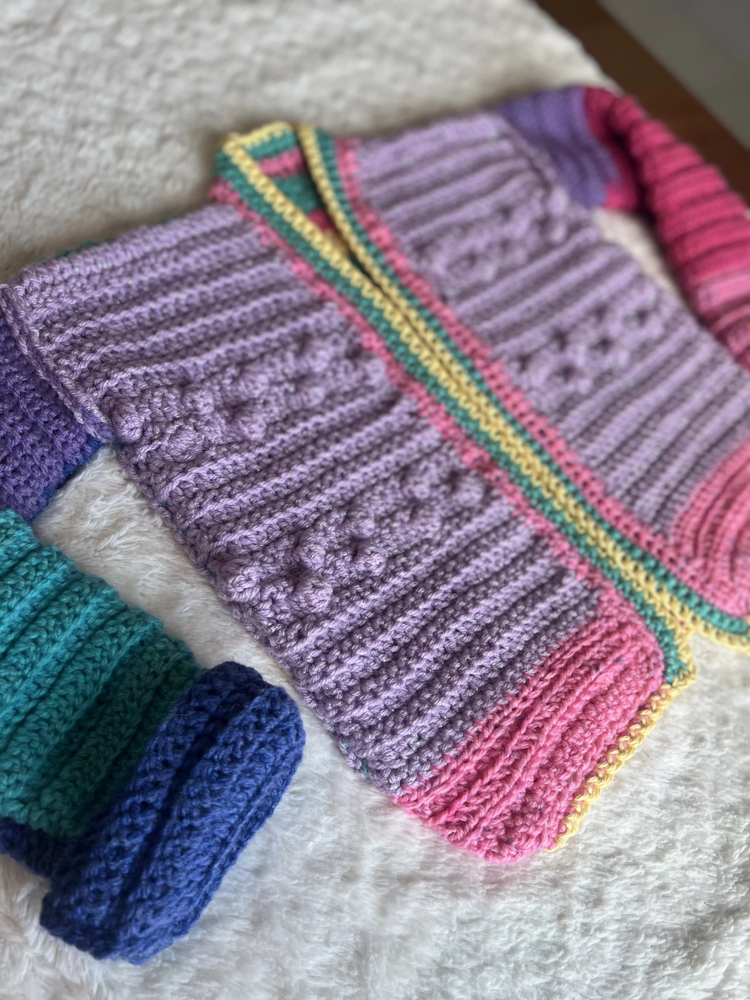 COLORFUL CROCHET SWEATER - KIDS