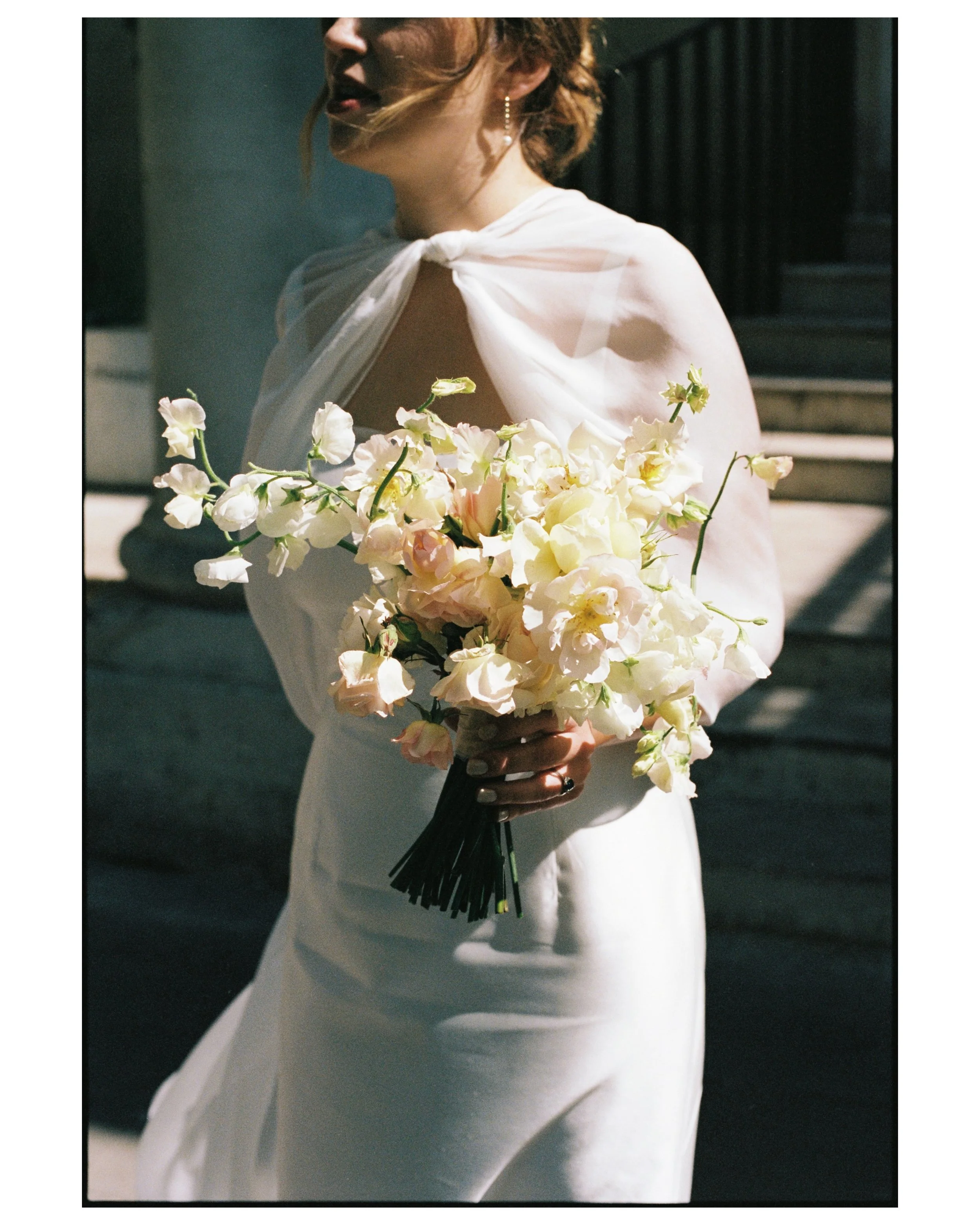 A few more from J+C and their beautiful London celebration, this time on 35mm film 📸
&bull;
London weddings will always have my heart, probably because it&rsquo;s where we got hitched too 🤍

This gorgeous afternoon at the iconic @st.john.restaurant