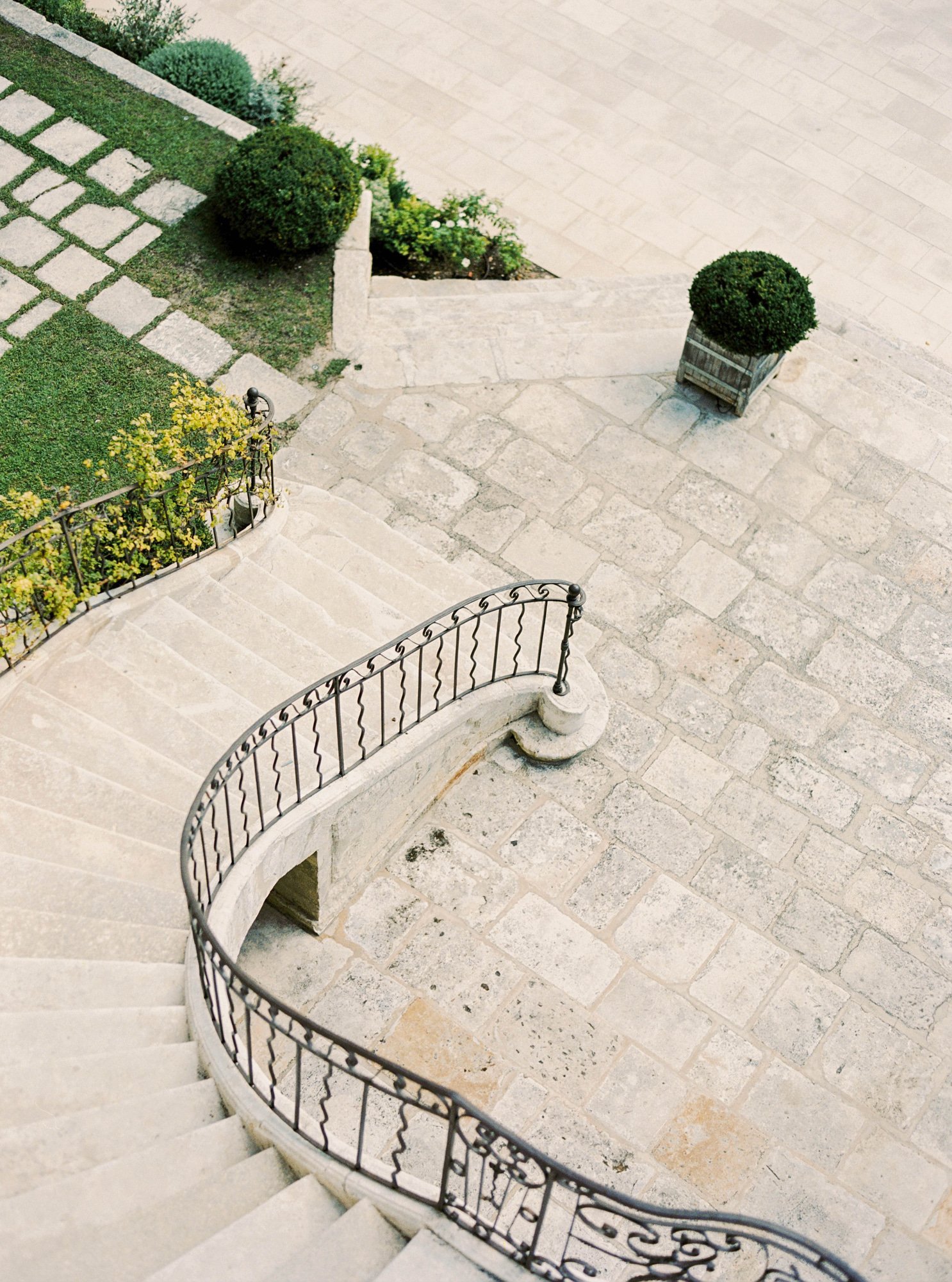 Majestic outdoor staircase of Chateau Estoublon (Copy)