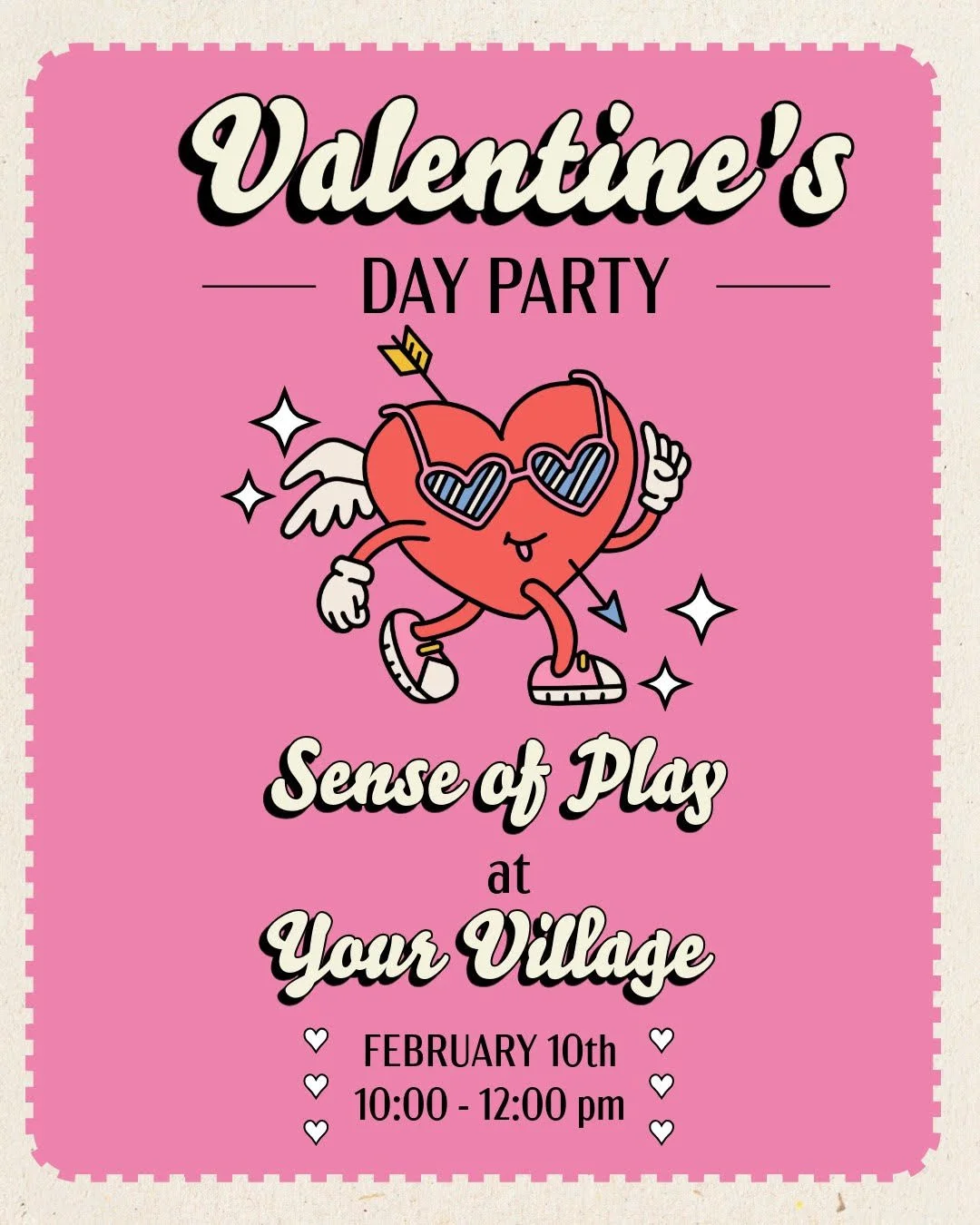 JOIN US TOMORROW! 

💘 A sweet Valentine&rsquo;s celebration made just for little hearts 💘

Join Your Village + Sense of Play LLC for a Valentine&rsquo;s Day Playdate on Tuesday, Feb. 10th

✨ Valentine-themed sensory play
🎨 Art invitations
📖 Story