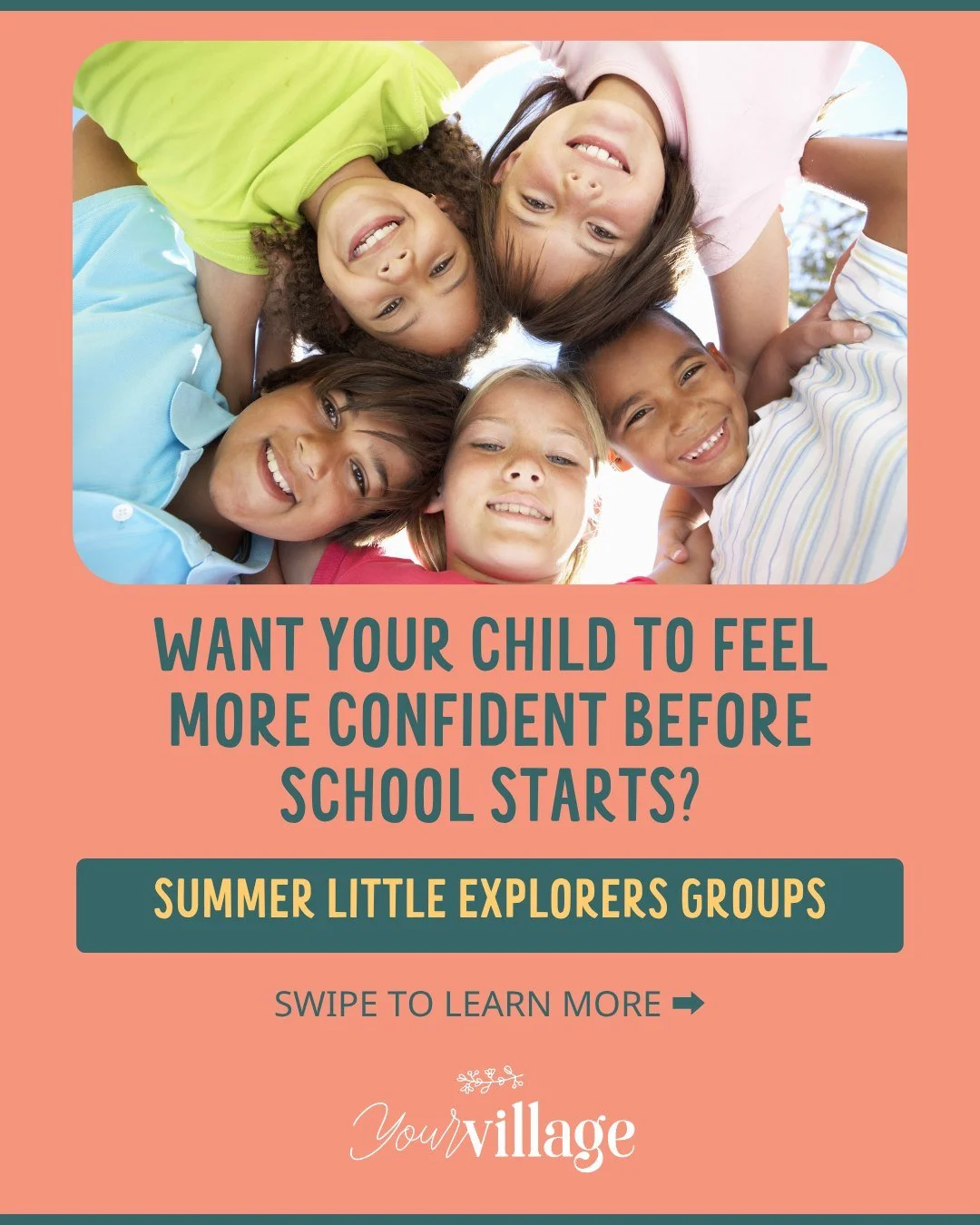⏰ LAST CHANCE! Summer groups start next week, and spots are filling fast!

Looking for a fun, supportive way to help your child build confidence, social skills, and school readiness this summer? 🌟

Join us at Your Village for our therapist-led small