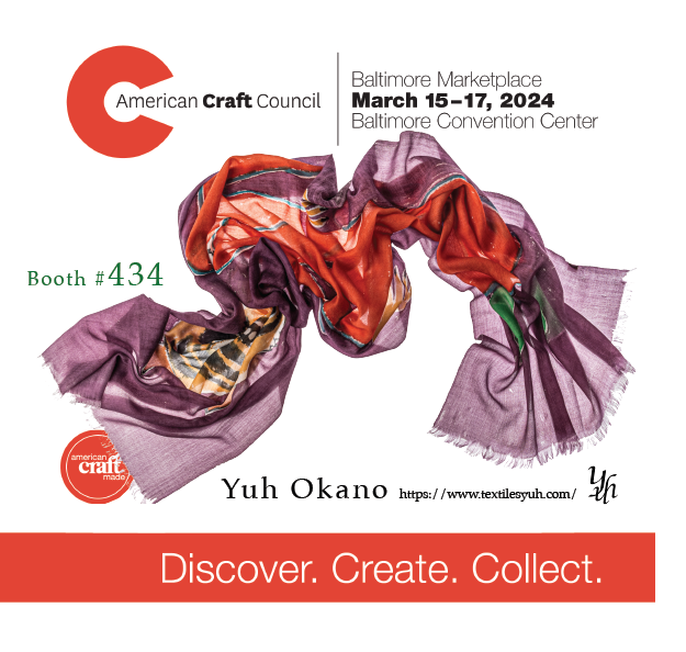 Yuh Okano scarf collection 2024 American Craft Made / Baltimore
