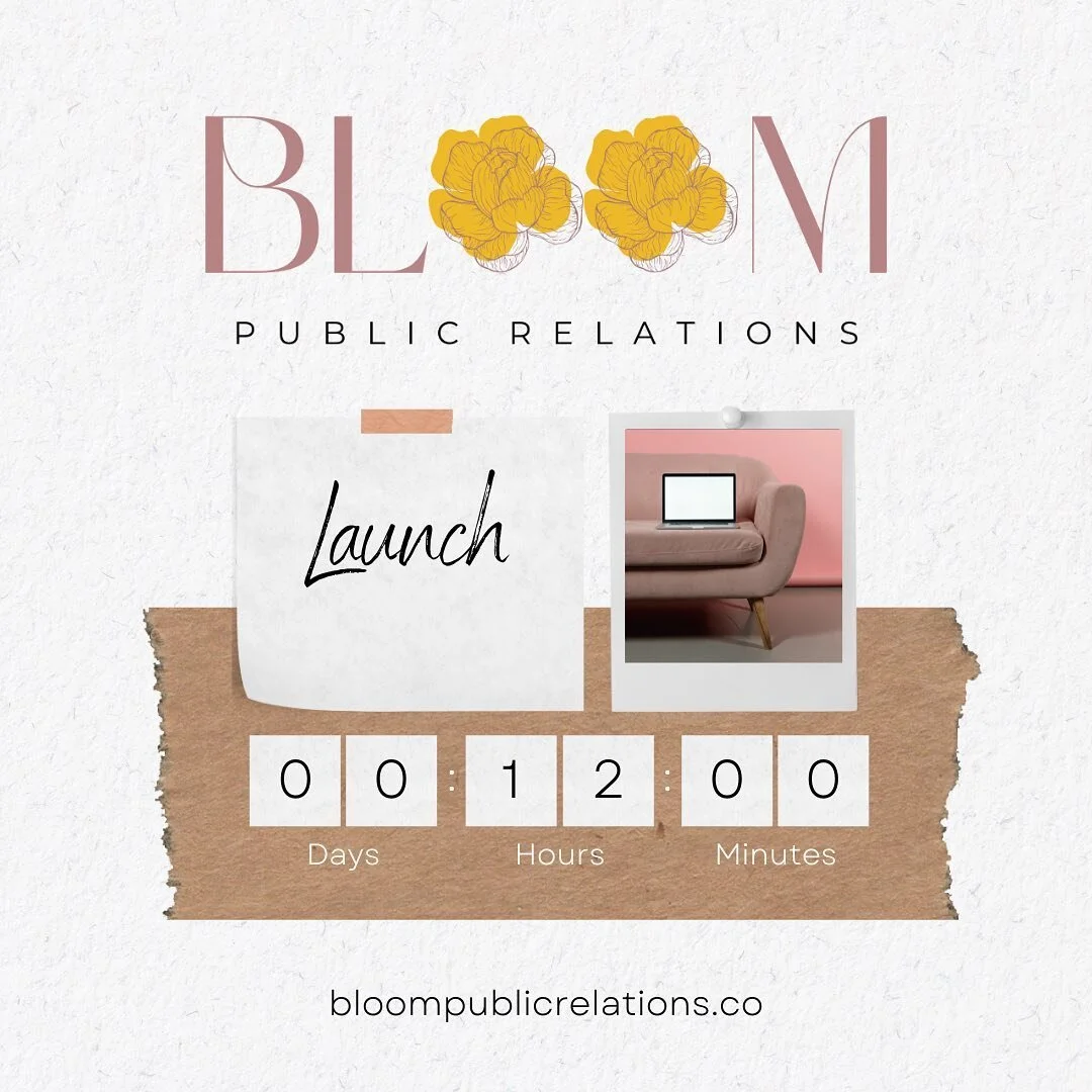 It&rsquo;s almost time! 🥳

We are so grateful and excited to be OFFICIALLY launching Bloom Public Relations! Tomorrow morning our website goes live, so be sure to visit bloompublicrelations.co and schedule your FREE initial consultation with us. Let
