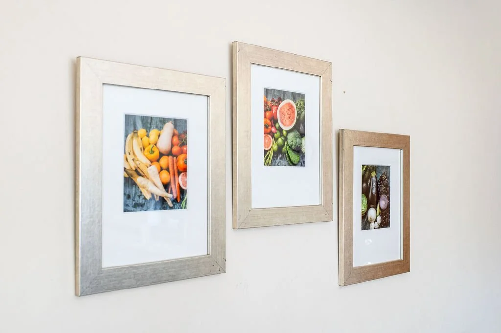 fruit and veggie wall art at True Food and Wellness in Atlanta GA