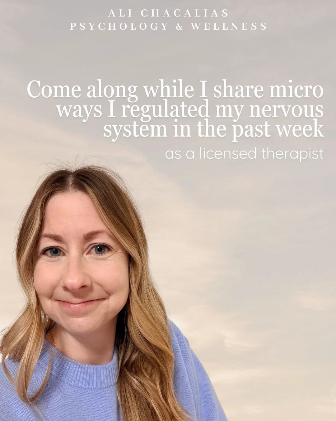 Because sometimes we just need a little m i c r o r e s e t💫☁️✨ 

Calgary anxiety therapist. Trauma therapist. Attachment.

D i s c l a i m e r - my content is for educational and enjoyment purposes and is not meant to replace therapy.