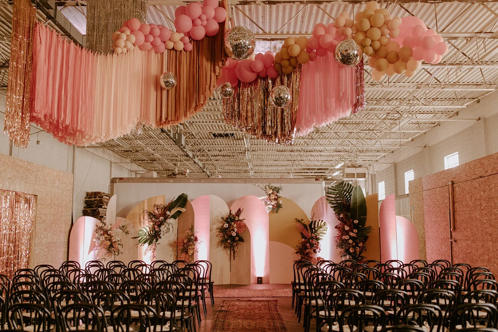 Colorful Industrial Wedding Ceremony | Kathy Davies Photography