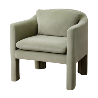 Sage velvet accent chair