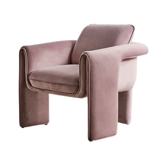 Lavender velvet accent chair