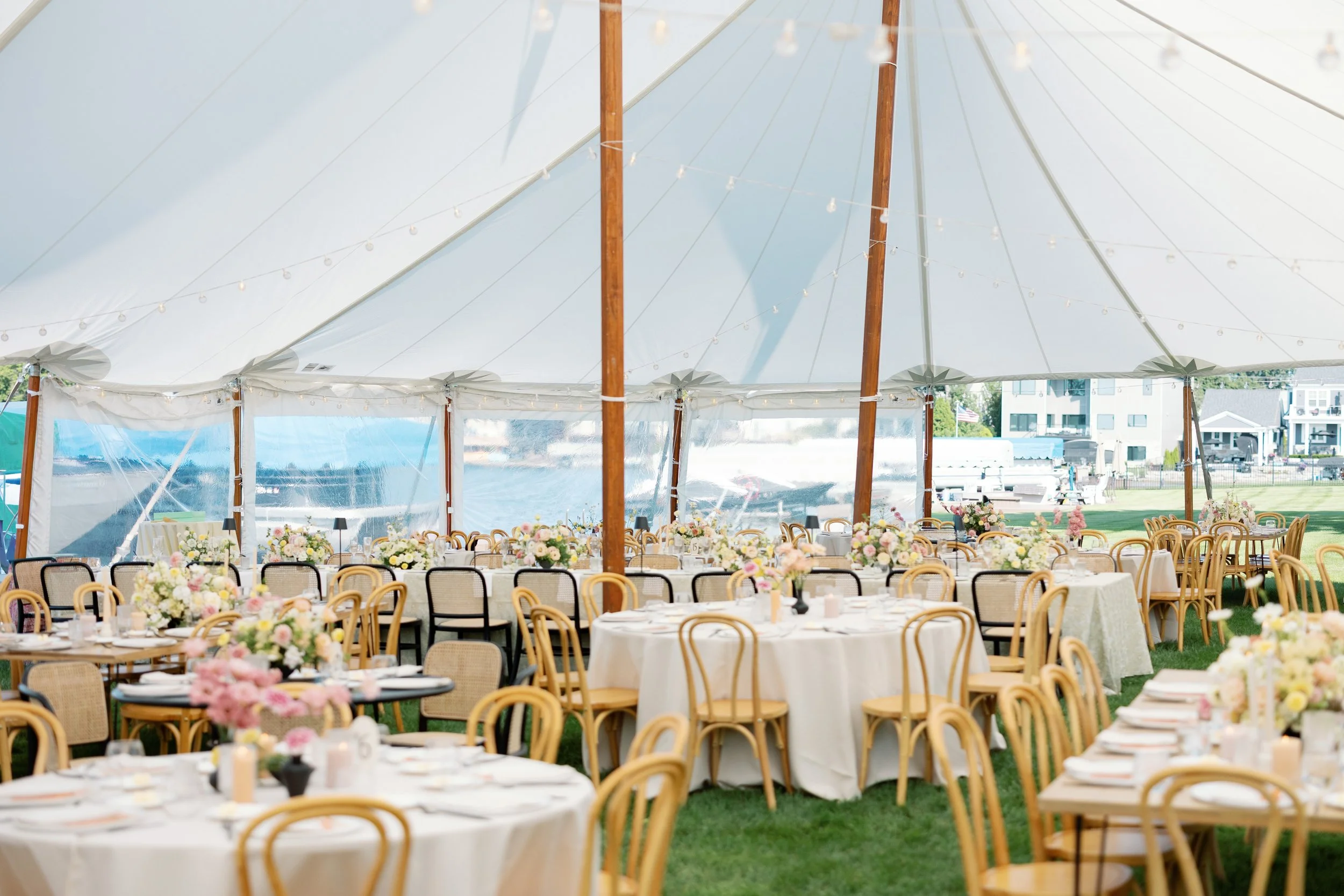 Michigan Lakeside Tent Wedding | Mikayla Scheibe Photography