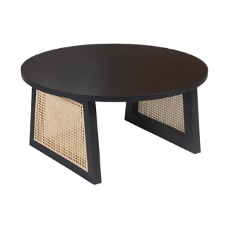 Rattan black coffee table