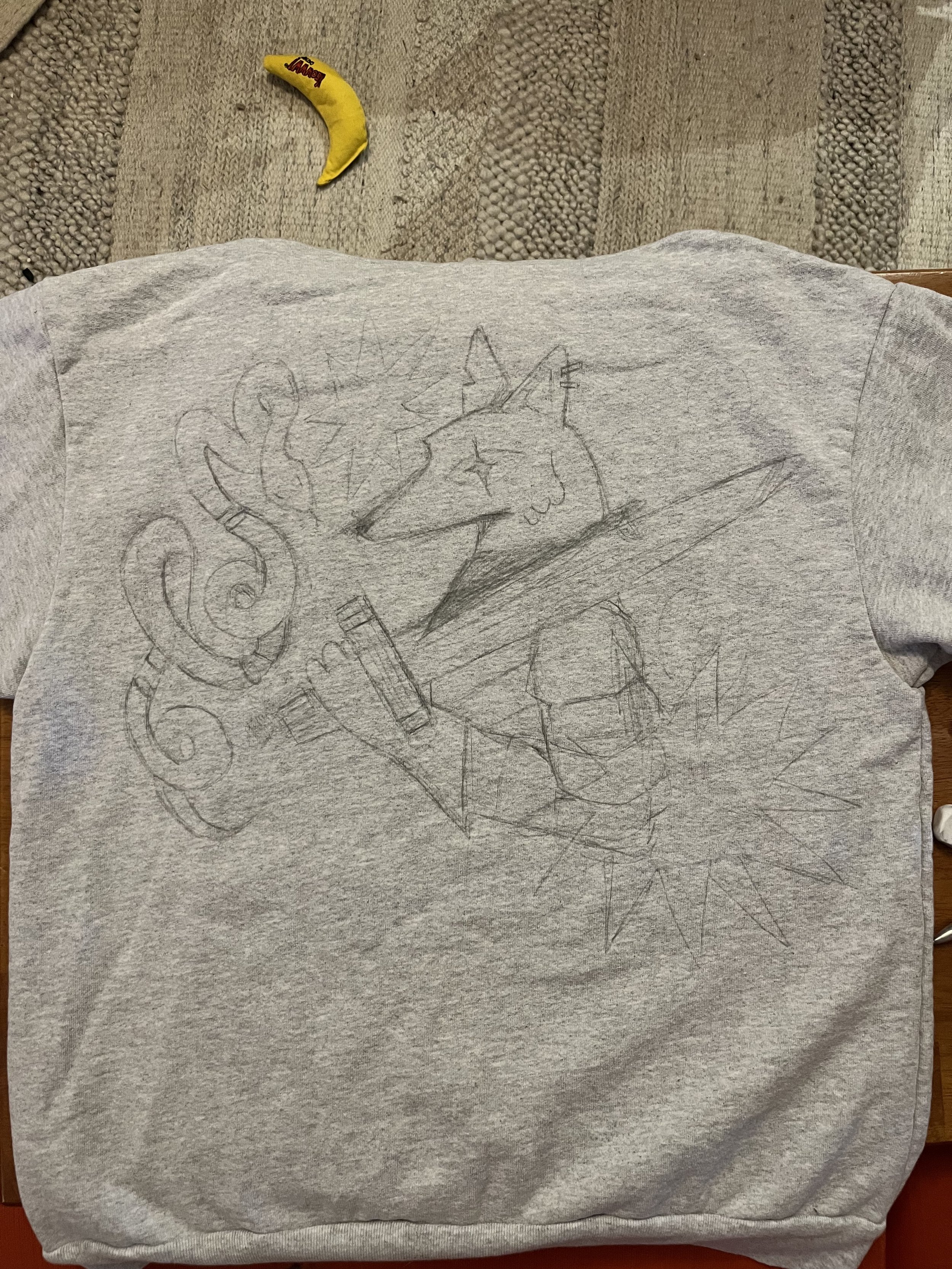 sword wolf hoodie, process