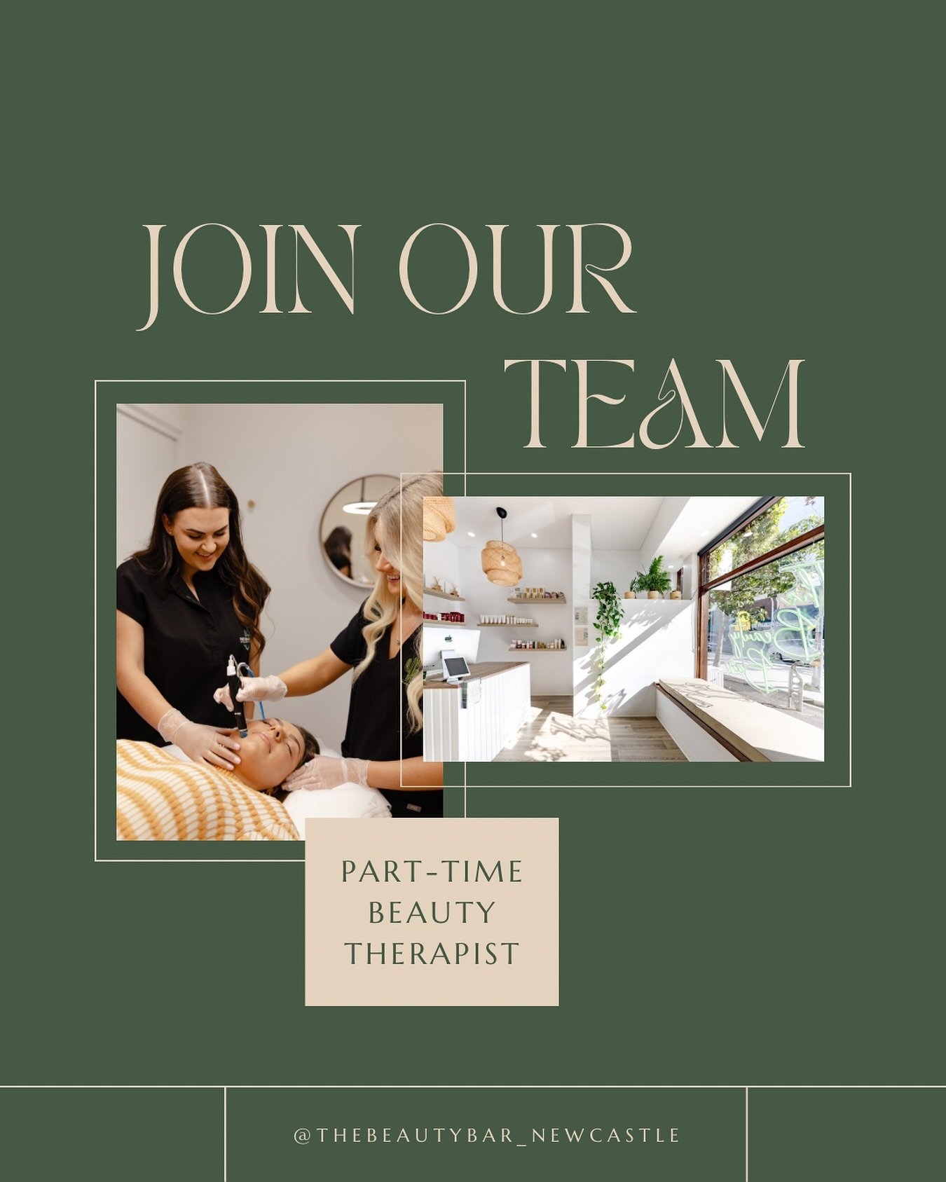 Join our team at The Beauty Bar!

We currently have a part-time beauty therapist position available at our salon in Cooks Hill.

🌵 Our salon is a fast-paced and dynamic environment
🌵 We offer traditional beauty &amp; advance skin treatments such as