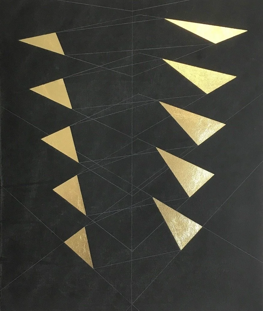 oil and gold leaf on canvas